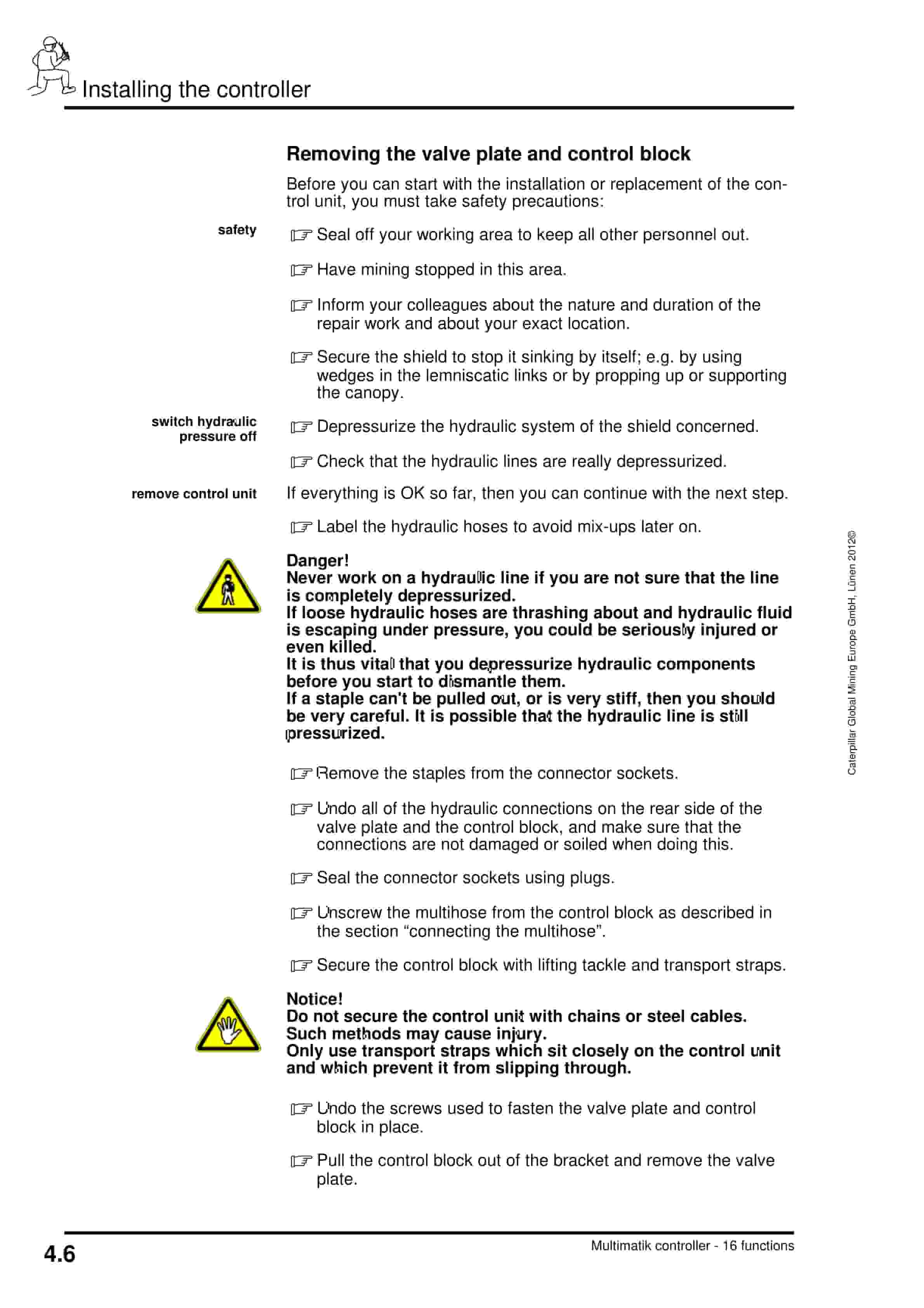 Caterpillar Multimatik Controller, 16 Functions Operating Manual 8154 094 000 BA 00-2