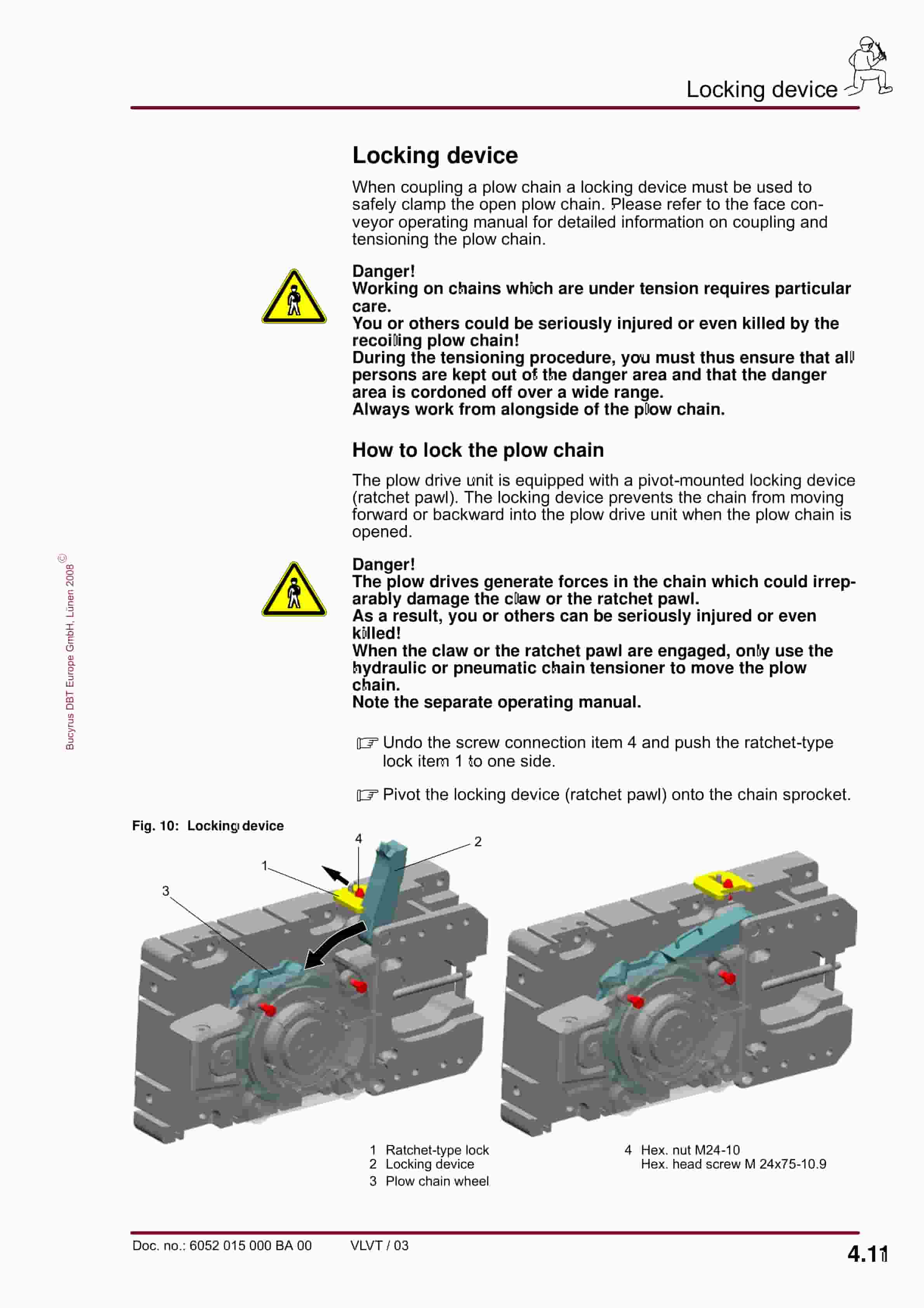 Caterpillar Plow Drive Unit HK 30-3 Operating Manual 6052 015 000 BA 00-2
