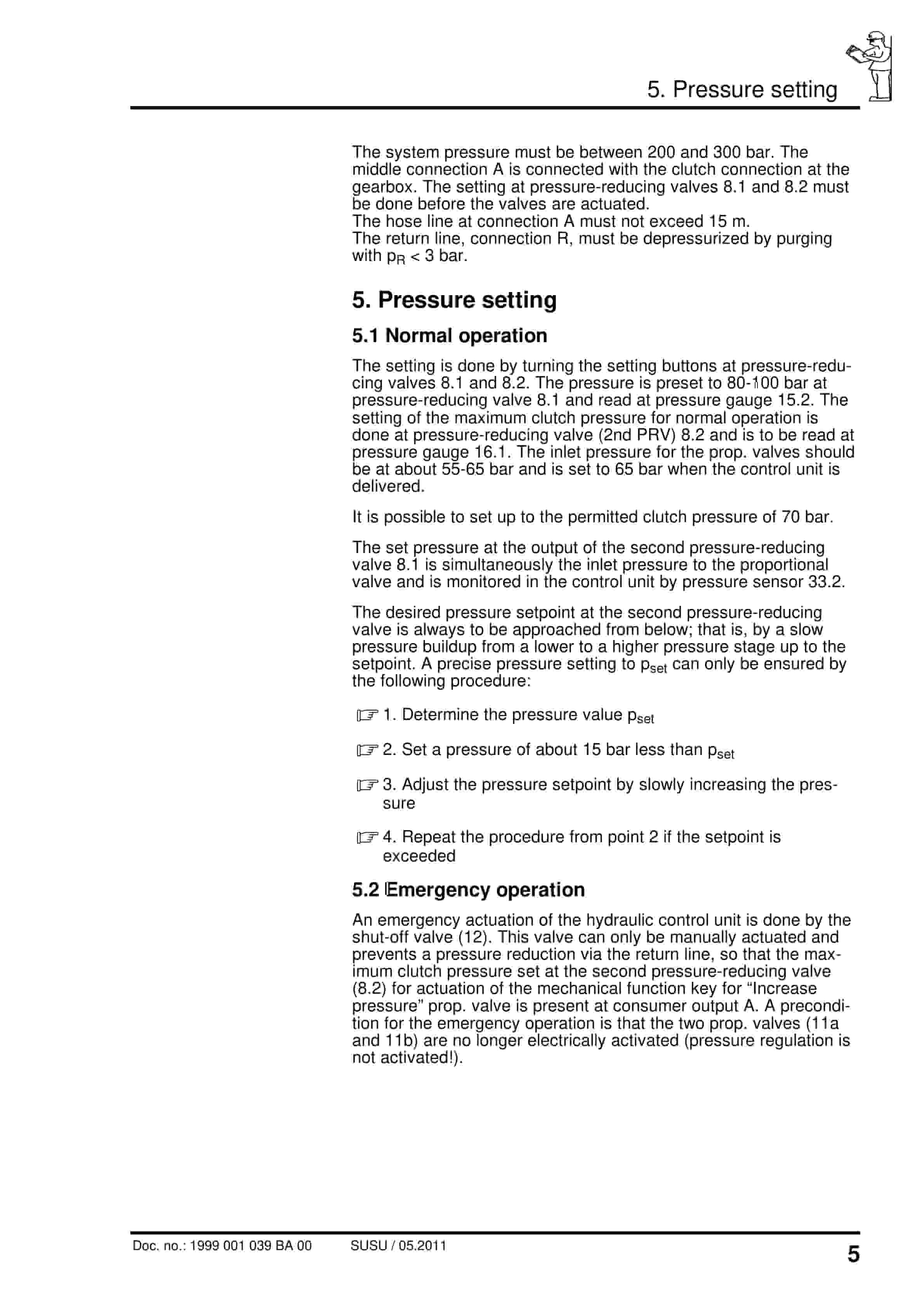 Caterpillar Proportional Hydraulic Control Version PMC-D Operating Manual 1999 001 039 BA 00-2