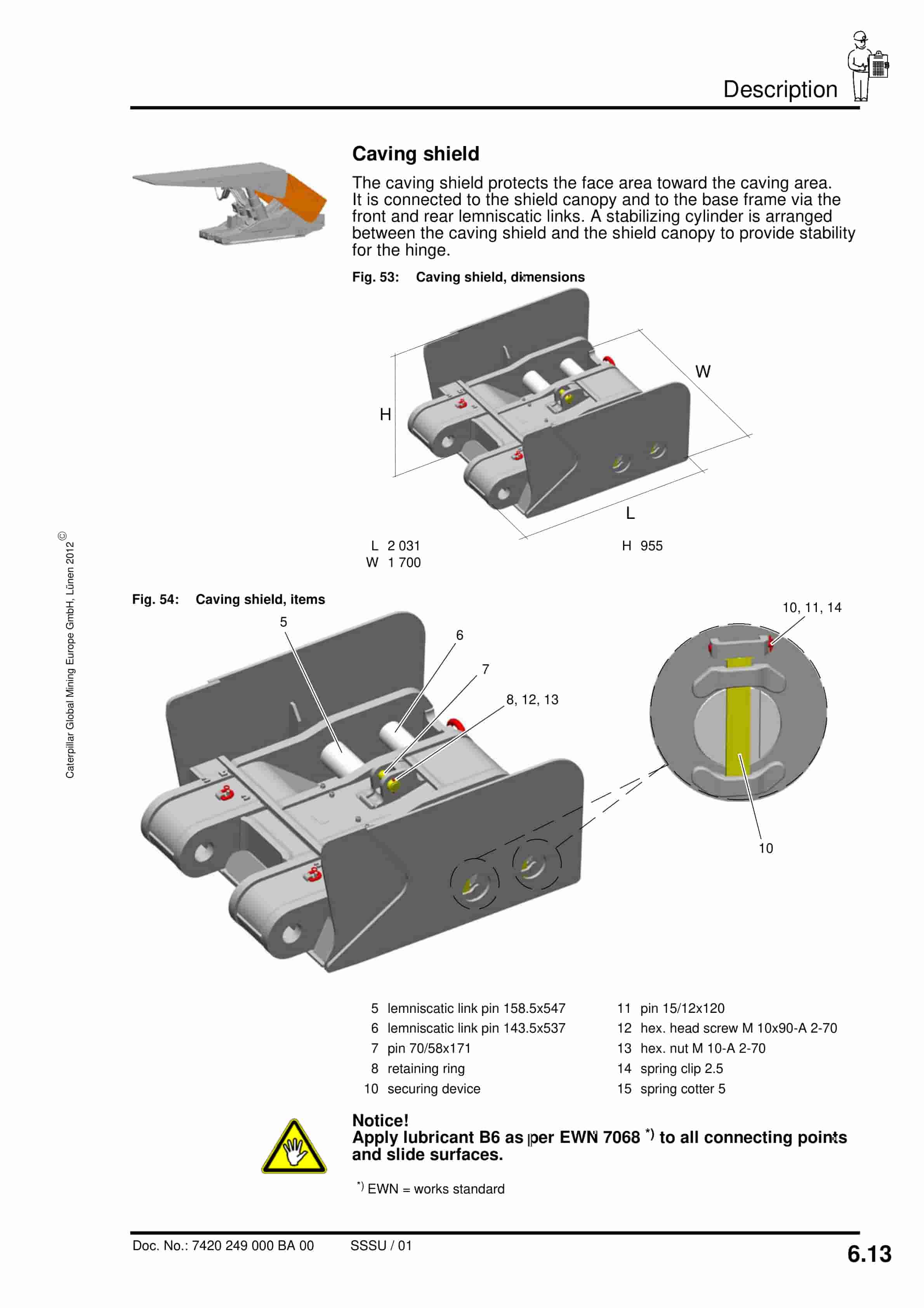 Caterpillar Shield 1295-2743-2 3833-1750 Operating Manual 7420 249 000 BA 00-5