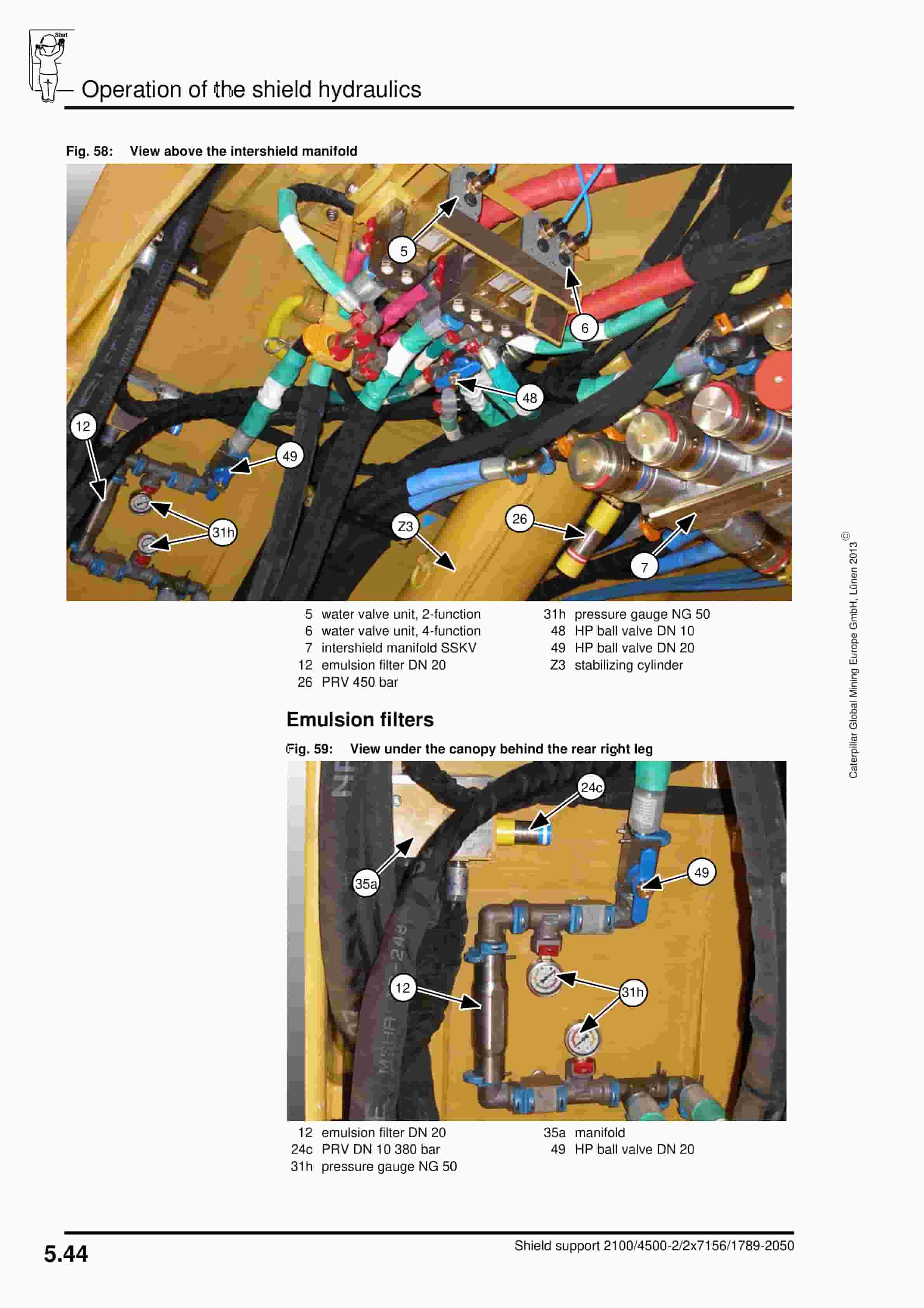 Caterpillar Shield 2100-4500-2-2 7156-1789 Operating Manual 7420 244 000 BA 00-2