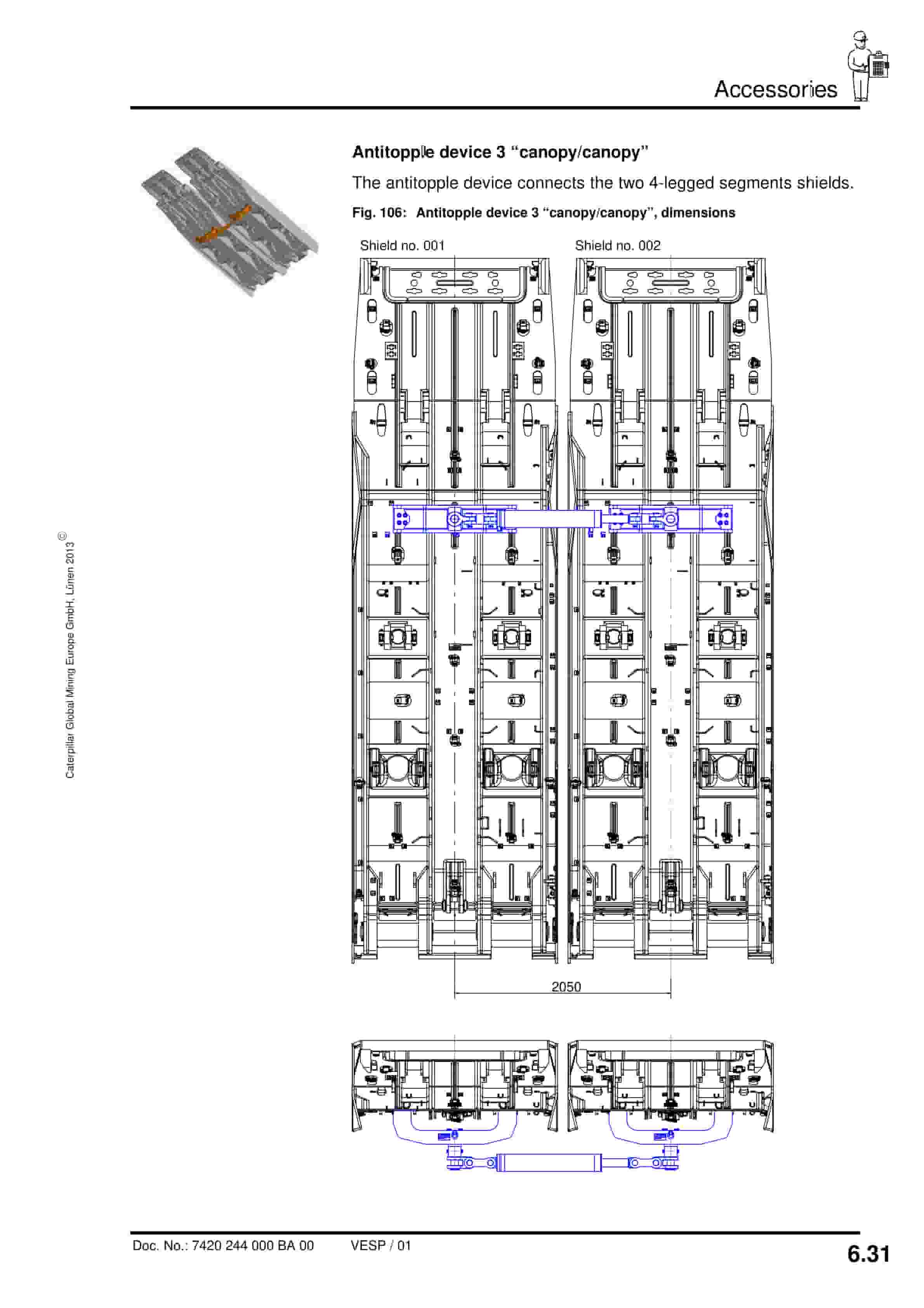 Caterpillar Shield 2100-4500-2-2 7156-1789 Operating Manual 7420 244 000 BA 00-5