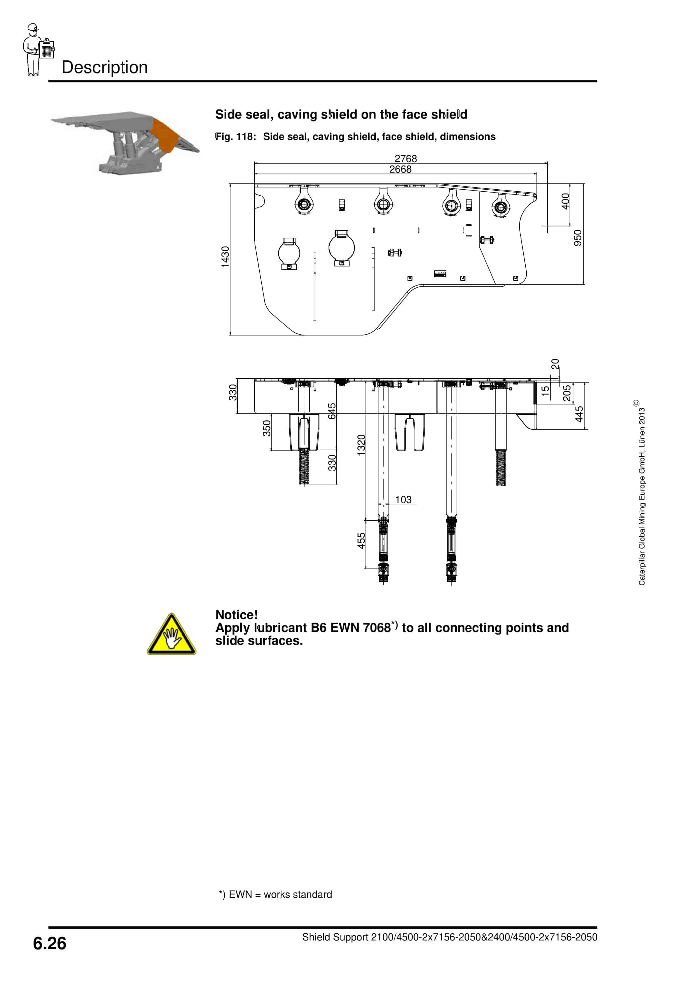 Caterpillar Shield 2100-4500-2 7156-2050 and 2400-4500-2 7156-2050 Operating Manual 7420 242 000 BA 00-4