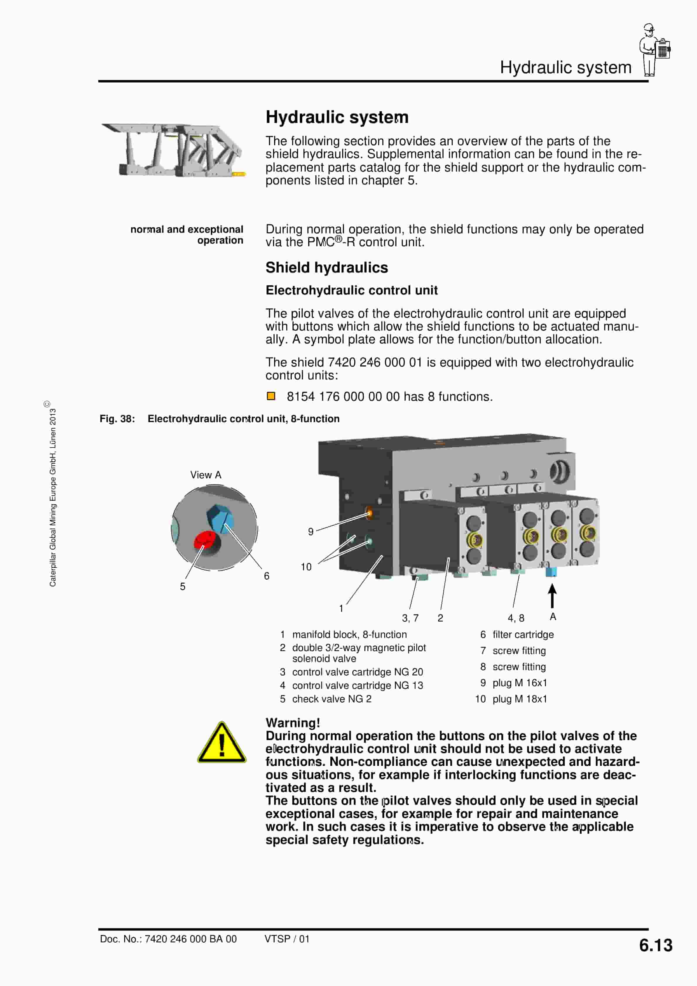 Caterpillar Shield 2100-4500-5 5330 Operating Manual 7420 246 000 BA 00-5