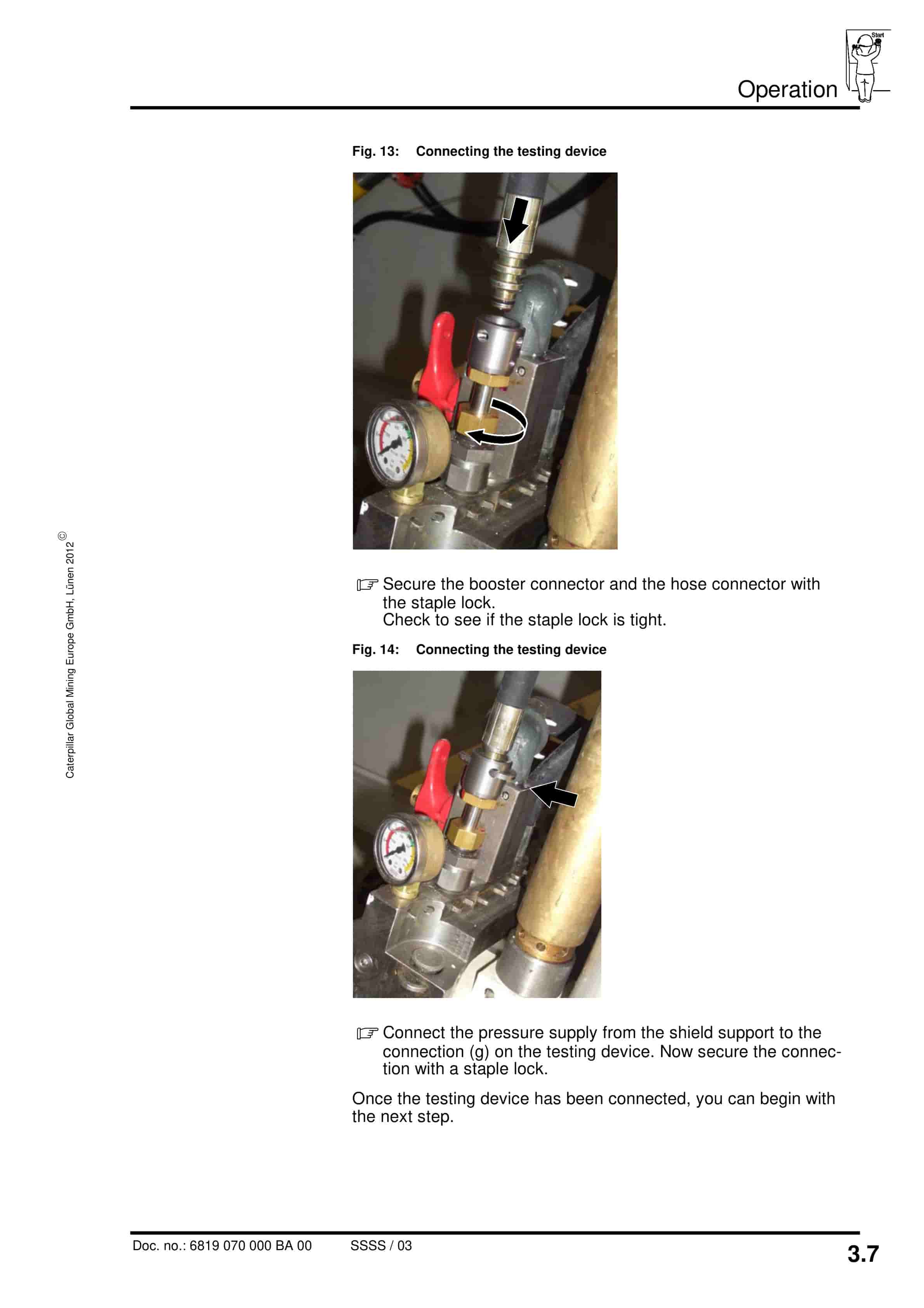 Caterpillar Testing Device For Hydraulic Props And Vents Operating Manual 6819 070 000 BA 00-5