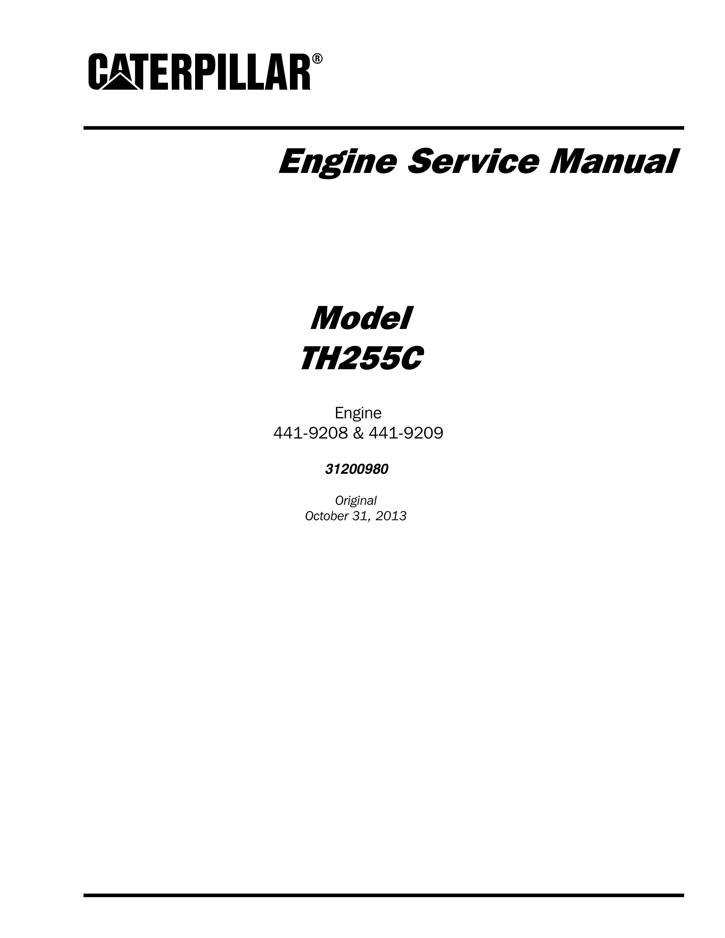 Caterpillar TH255C Service Manual 31200980