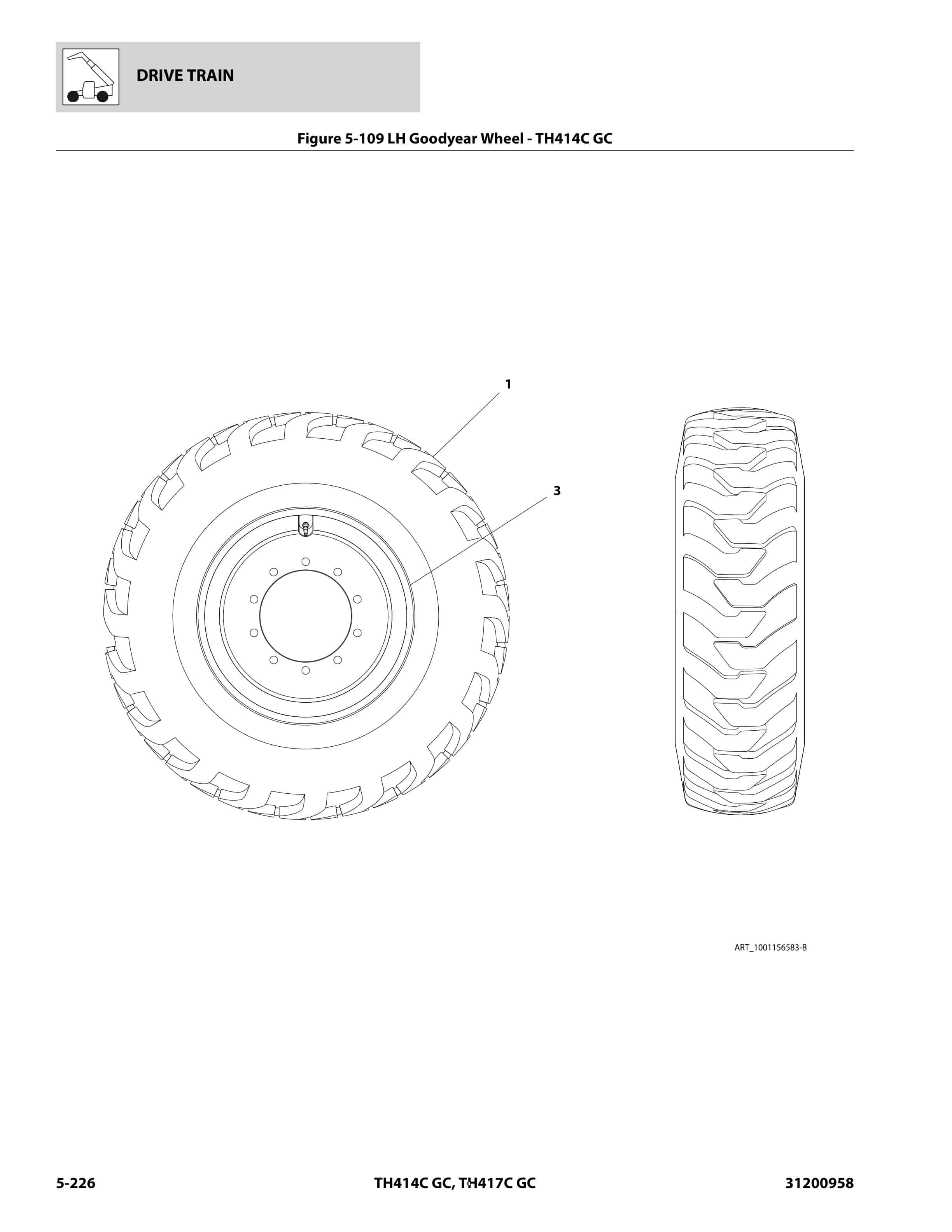 Alternative view of Caterpillar TH414C GC, TH417C GC Parts Manual 31200958