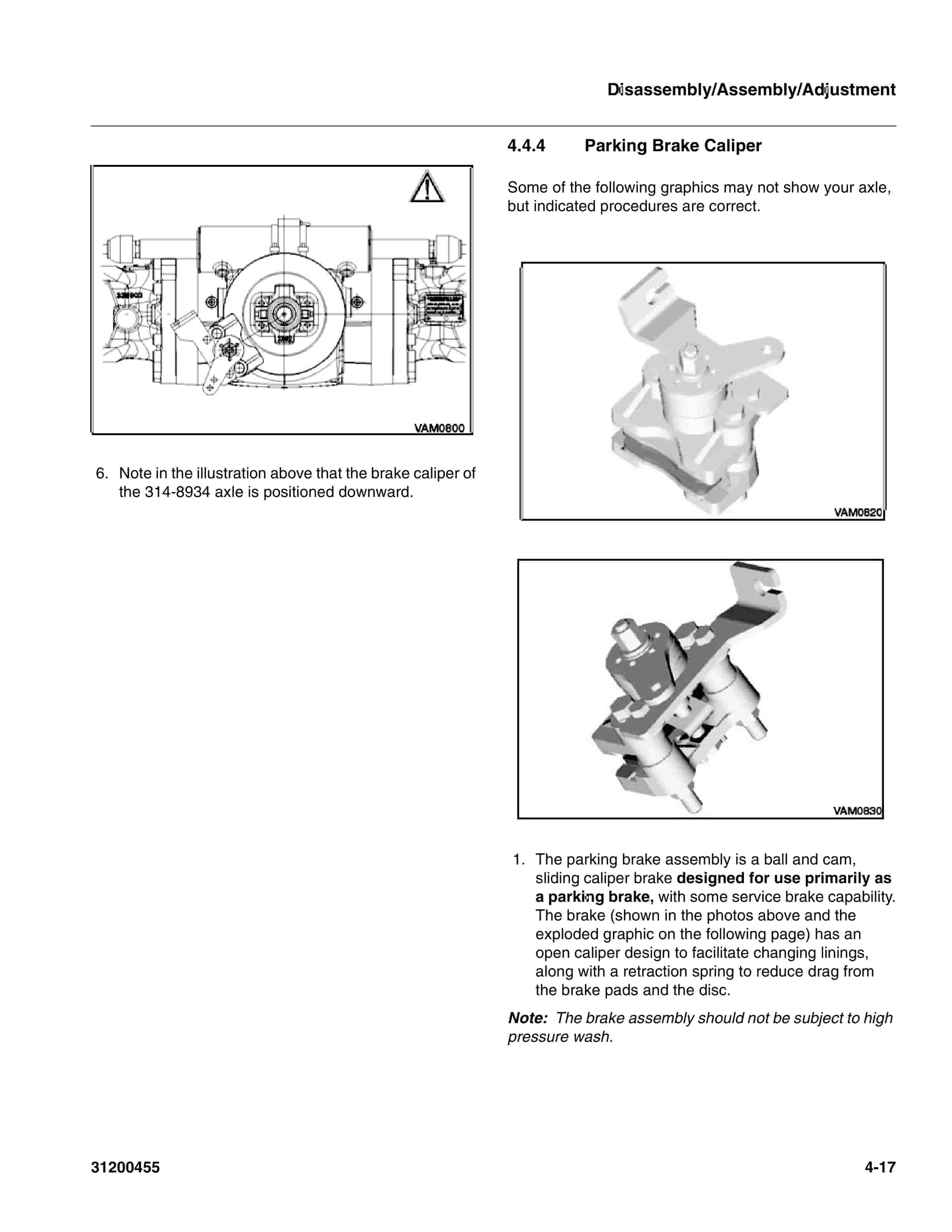Alternative view of Caterpillar TH514, TH417, TH514C, TH417C Disassembly And Assembly Manual 31200455