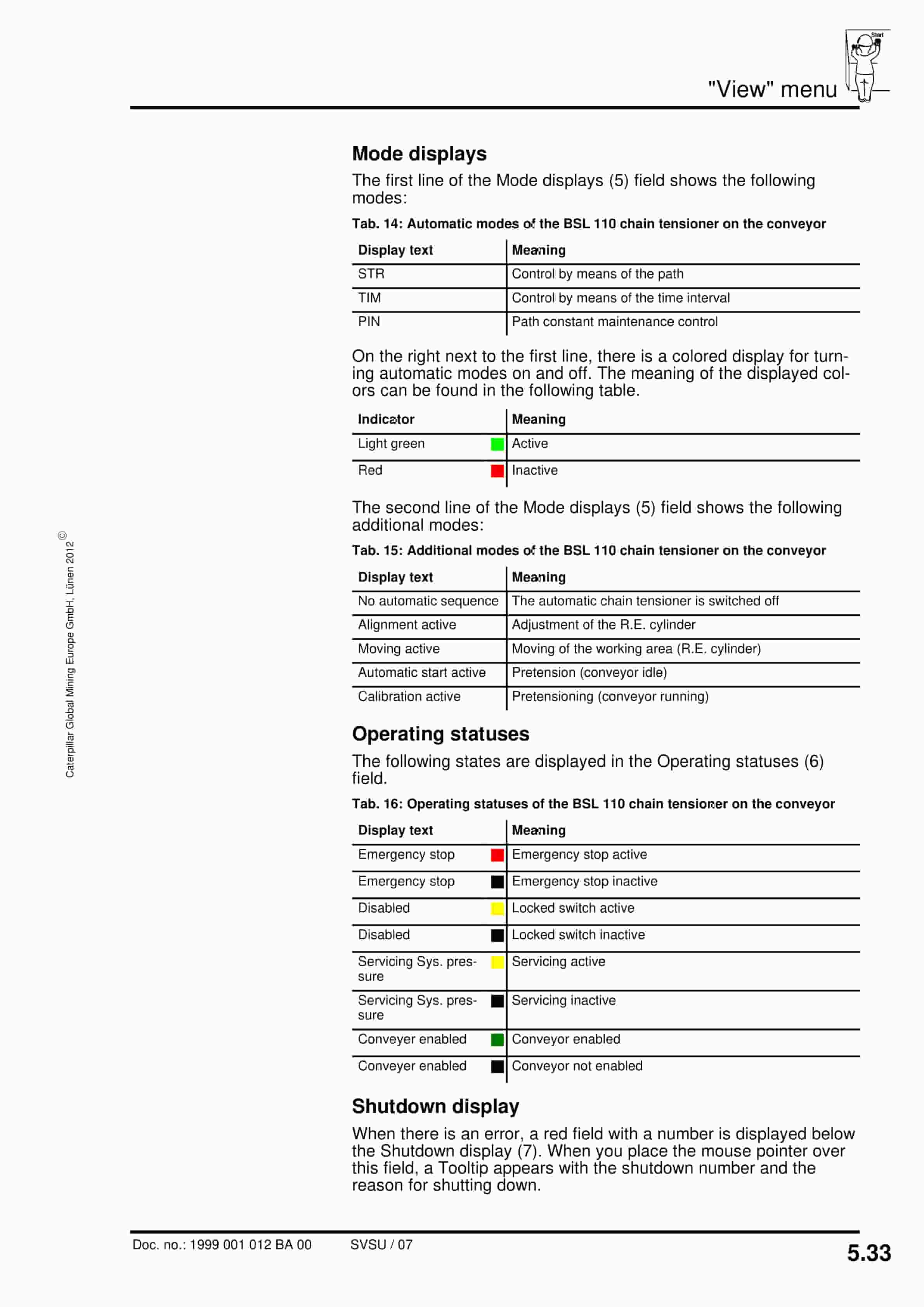 Caterpillar VDrive - Visualization Of The CST Gearbox Ver 10.88 Operating Manual 1999 001 012 BA 00 4 Caterpillar VDrive - Visualization Of The CST Gearbox Ver 10.88 Operating Manual 1999 001 012 BA 00-4
