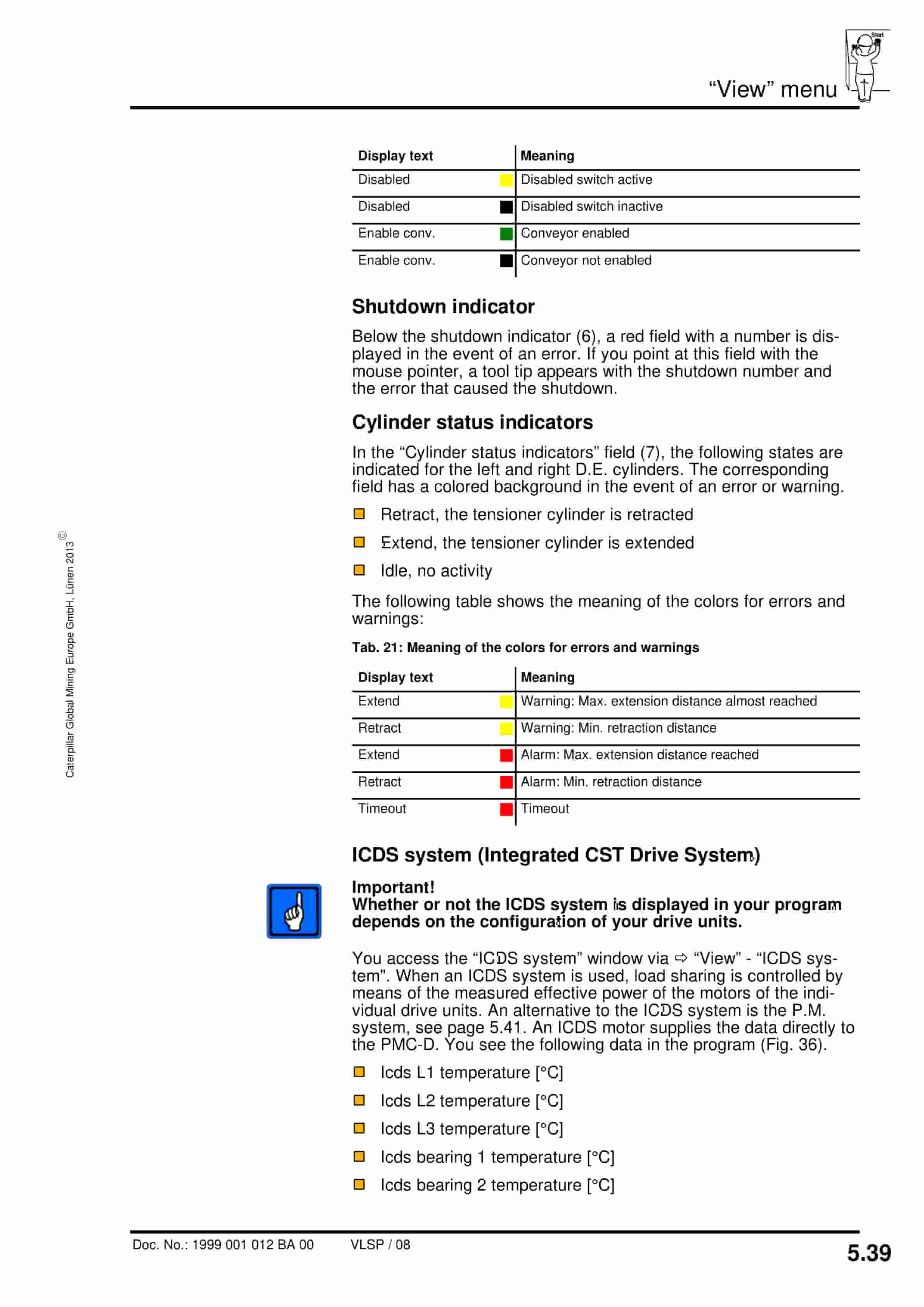 Caterpillar VDrive - Visualization Of The CST Gearbox Ver 10.92 Operating Manual 1999 001 012 BA 00 5 Caterpillar VDrive - Visualization Of The CST Gearbox Ver 10.92 Operating Manual 1999 001 012 BA 00-5