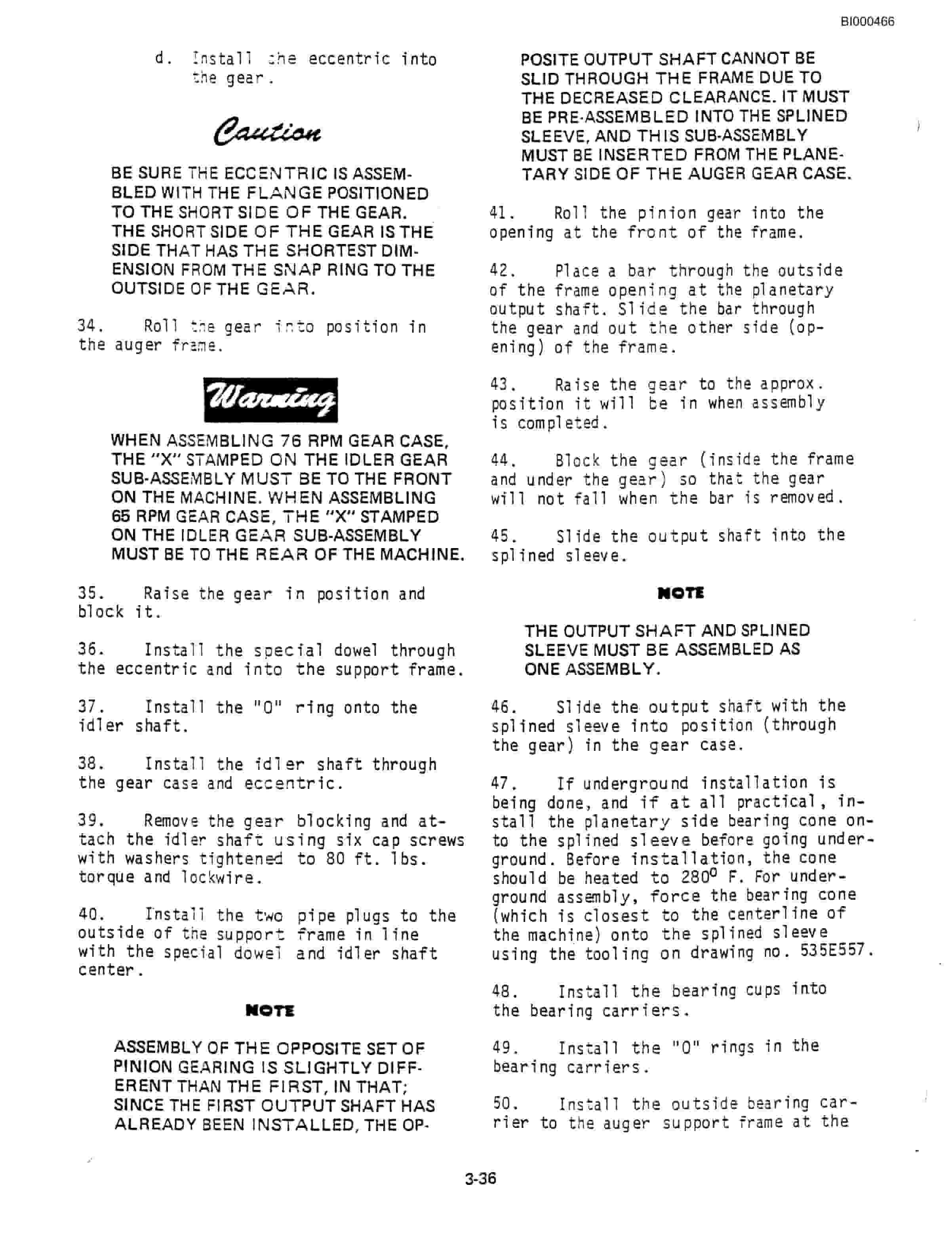 Bucyrus 1028 Miner Technical Manual BI000466-5