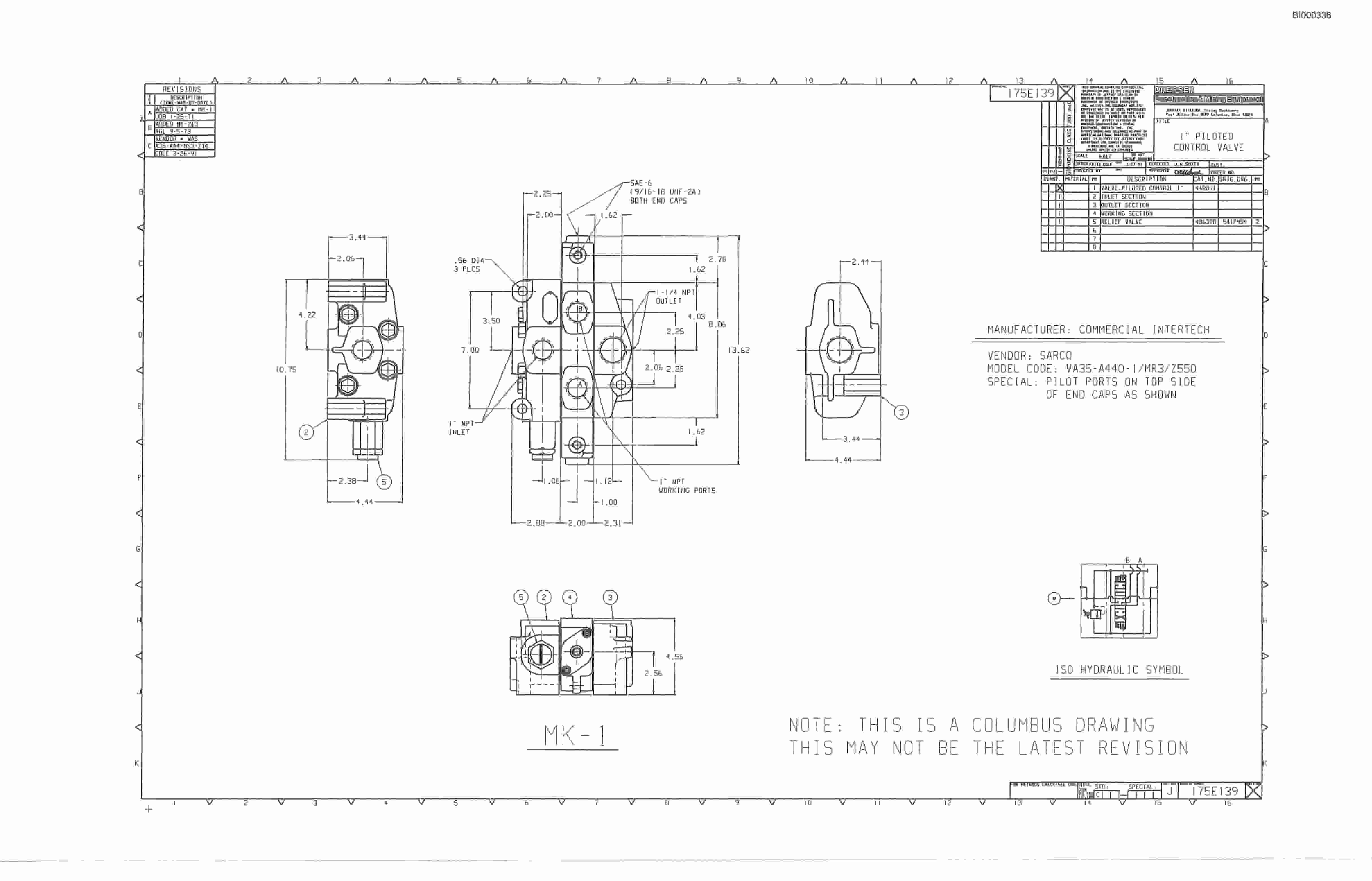 Bucyrus 102HHP Continuous Miner Parts Catalog BI000336-2