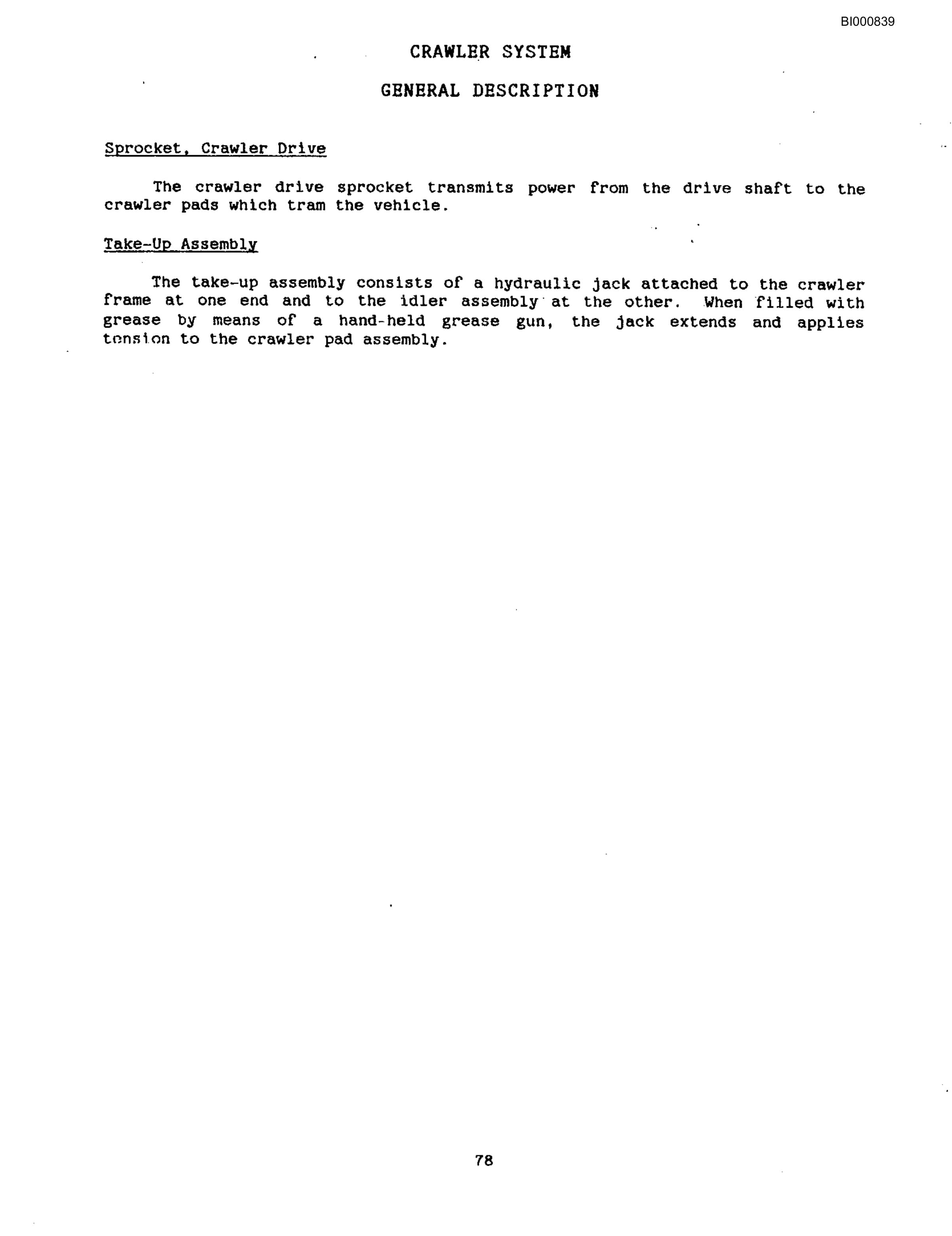 Bucyrus 1030 China Technical Manual BI000839-5
