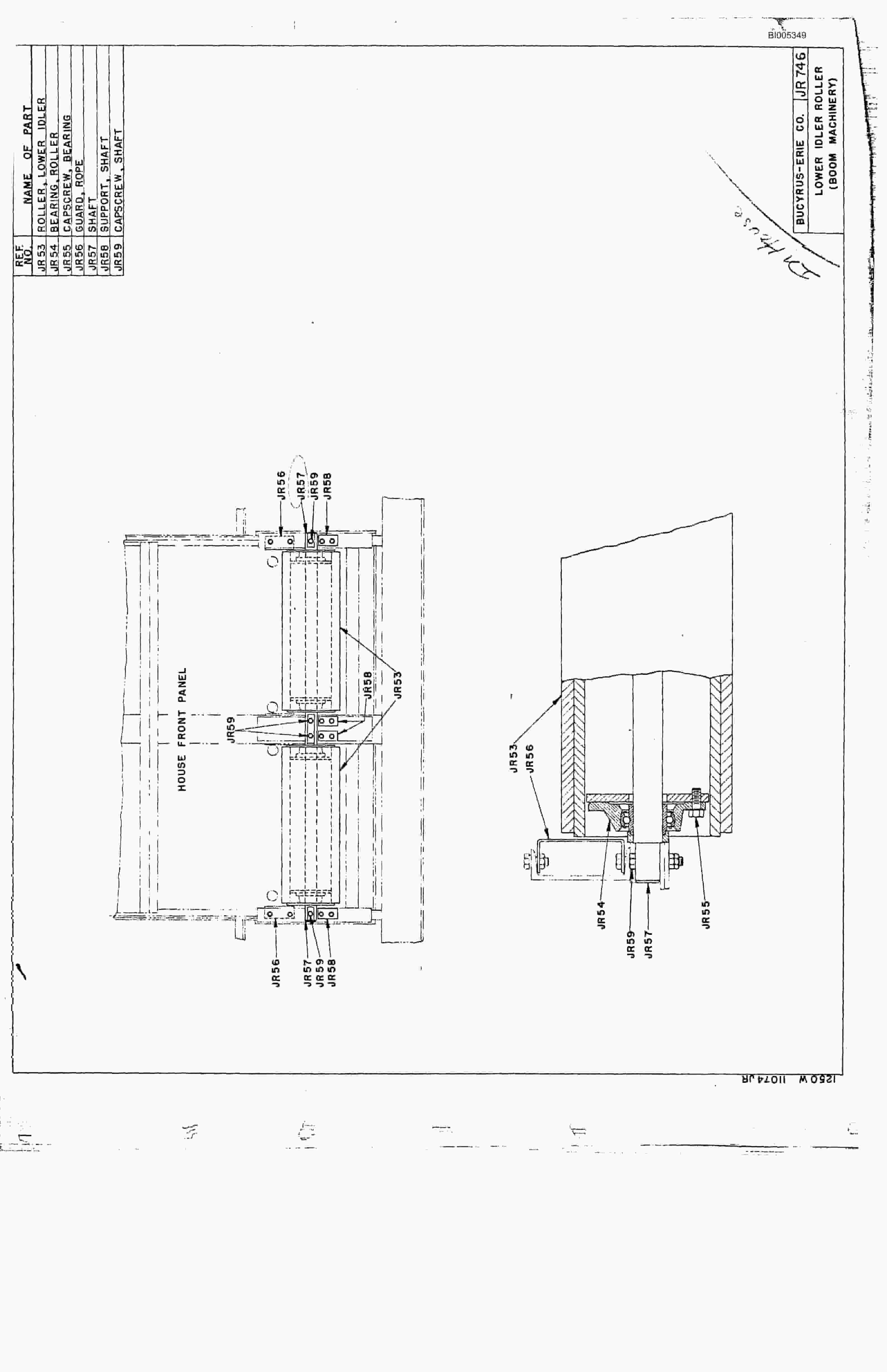 Bucyrus 1250W Parts Catalog BI005349-2