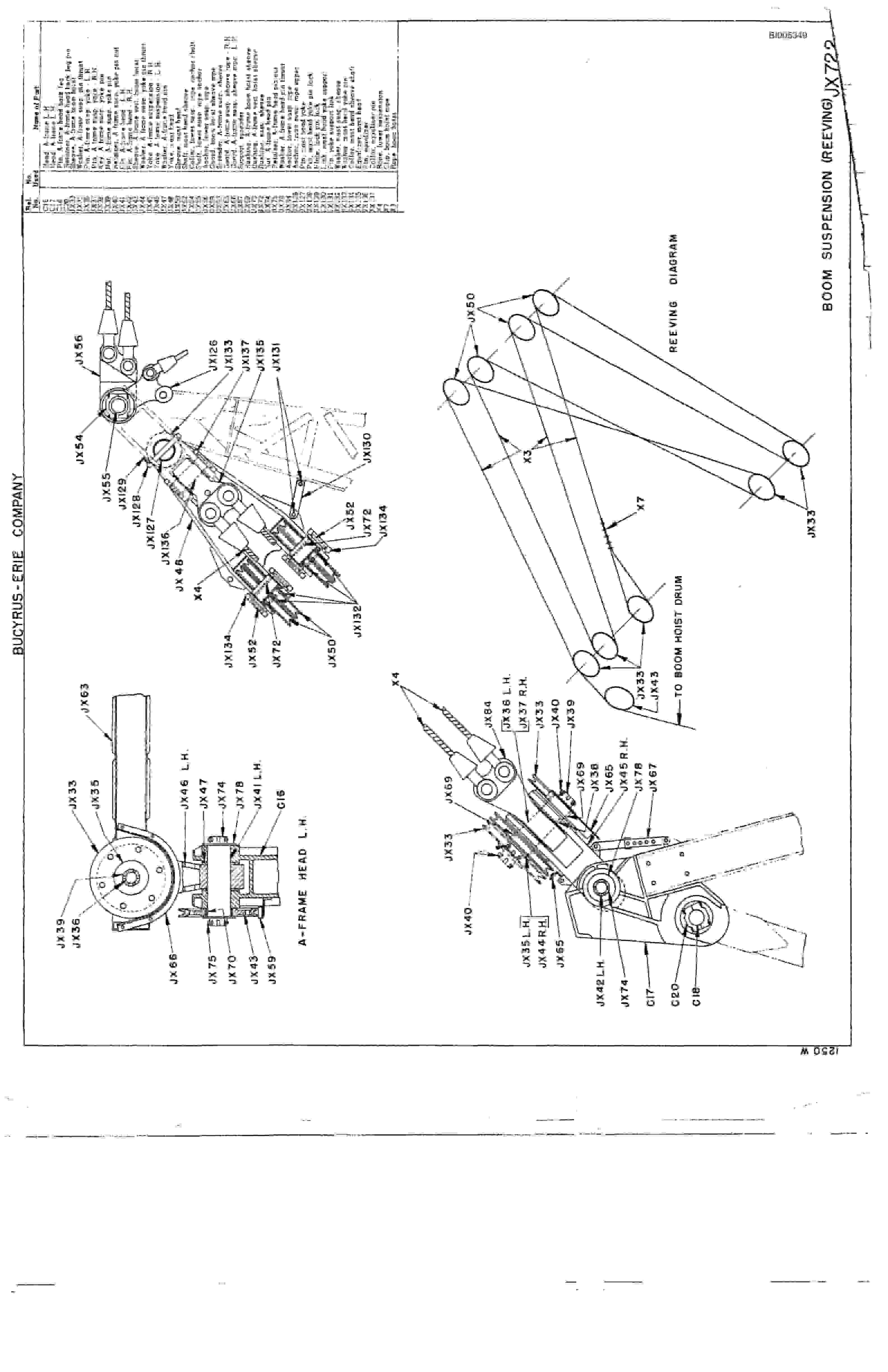 Bucyrus 1250W Parts Catalog BI005349-3