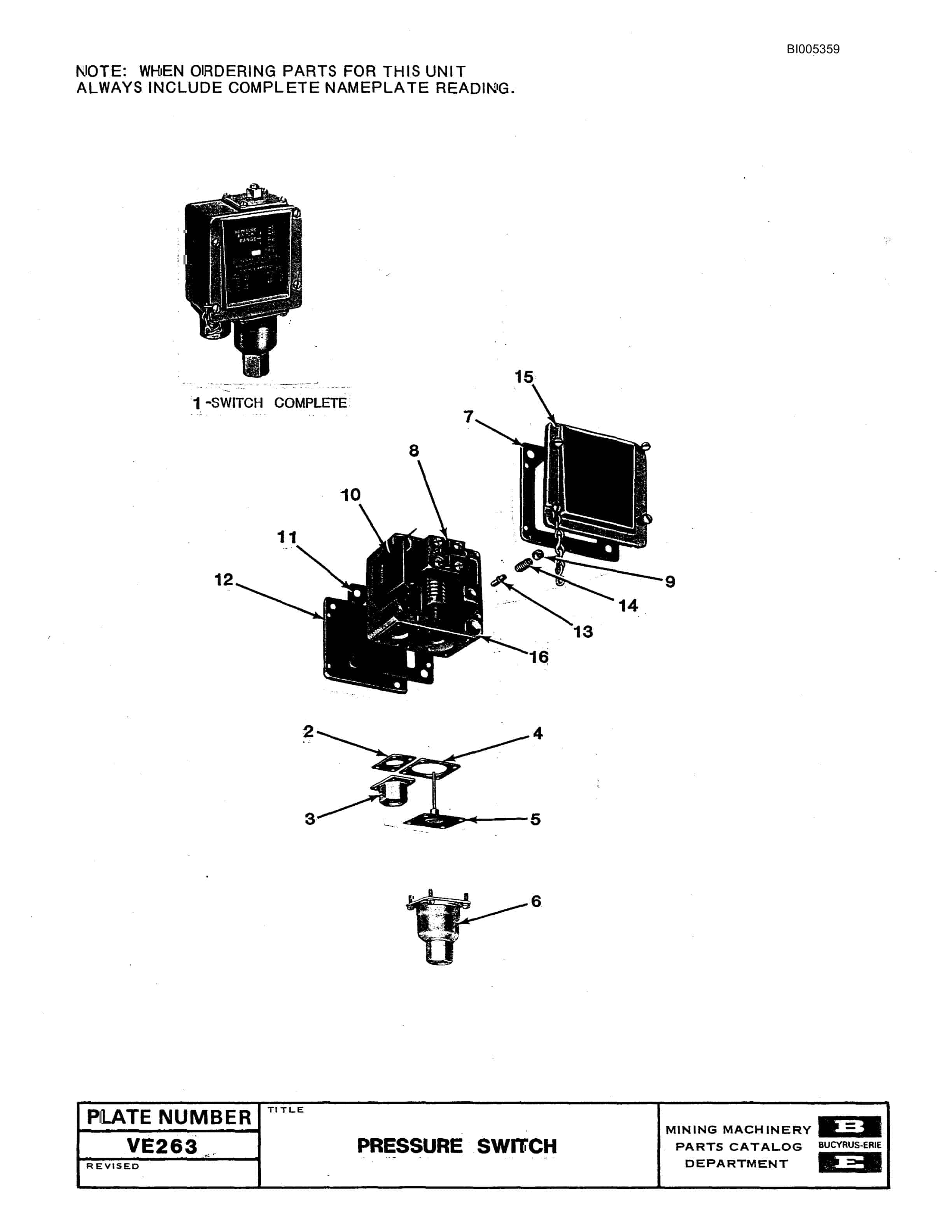 Bucyrus 1260W Dragline Parts Catalog BI005359-4