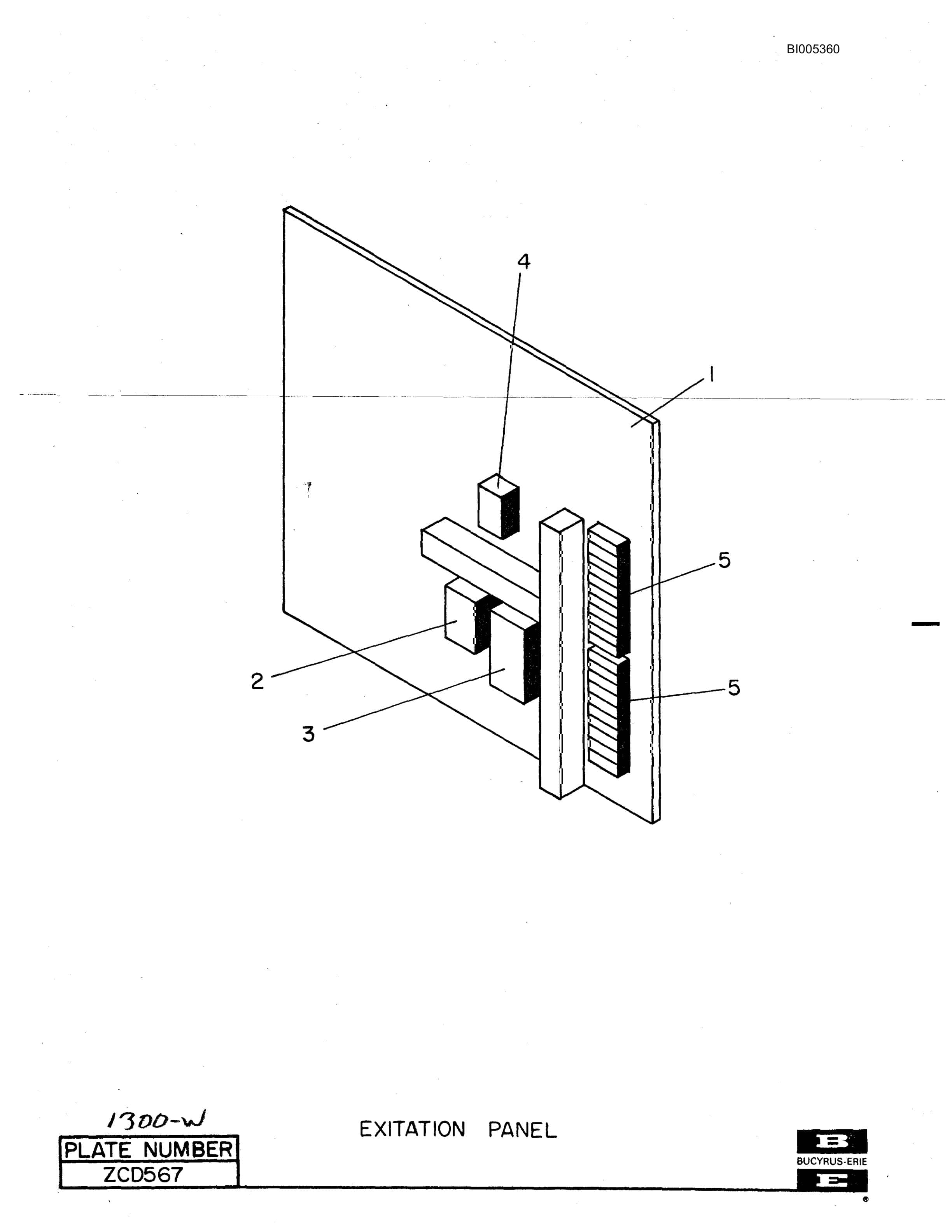 Bucyrus 1300W Parts Catalog BI005360-5