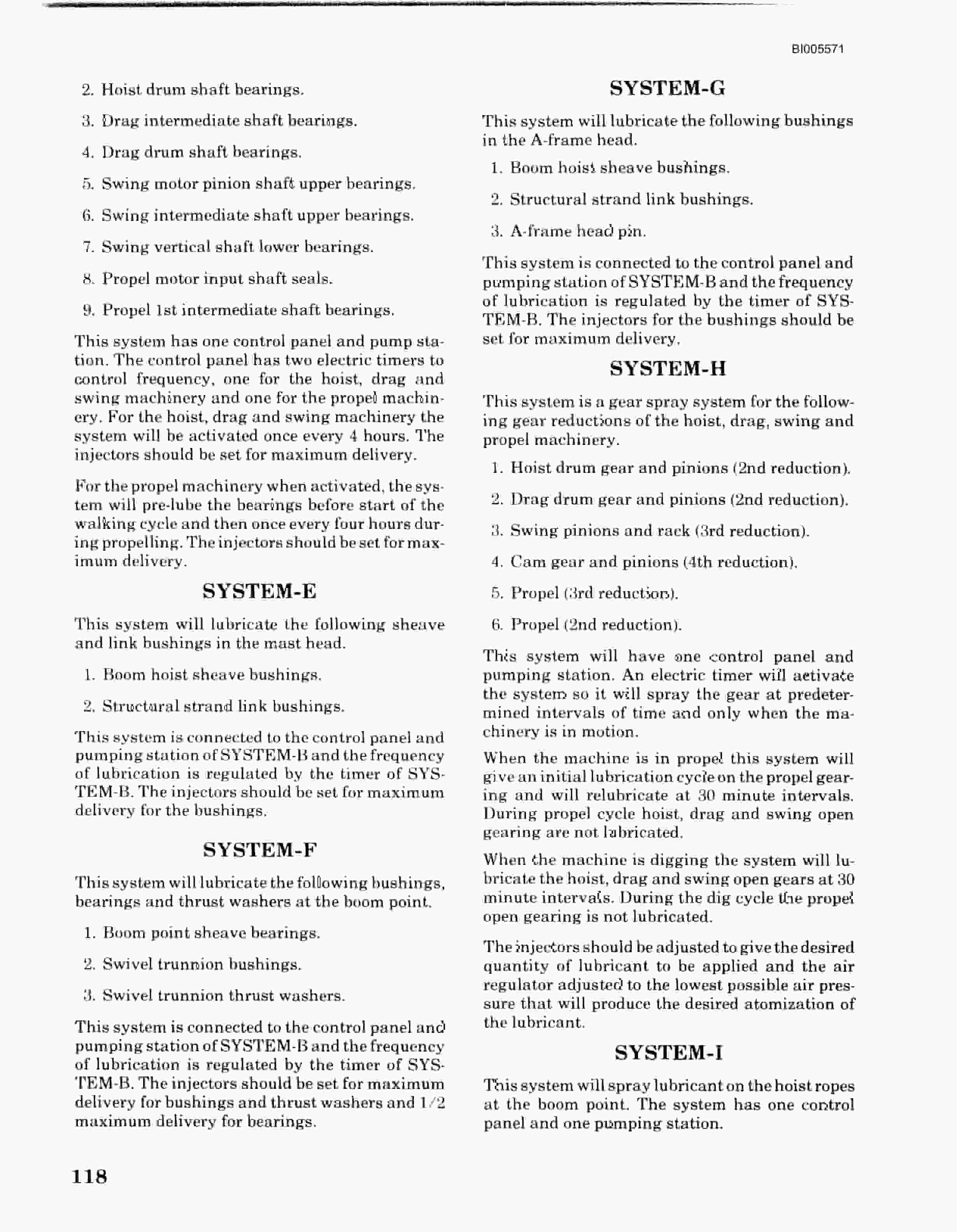 Bucyrus 1300W Walking Dragline Technical Manual BI005571-3