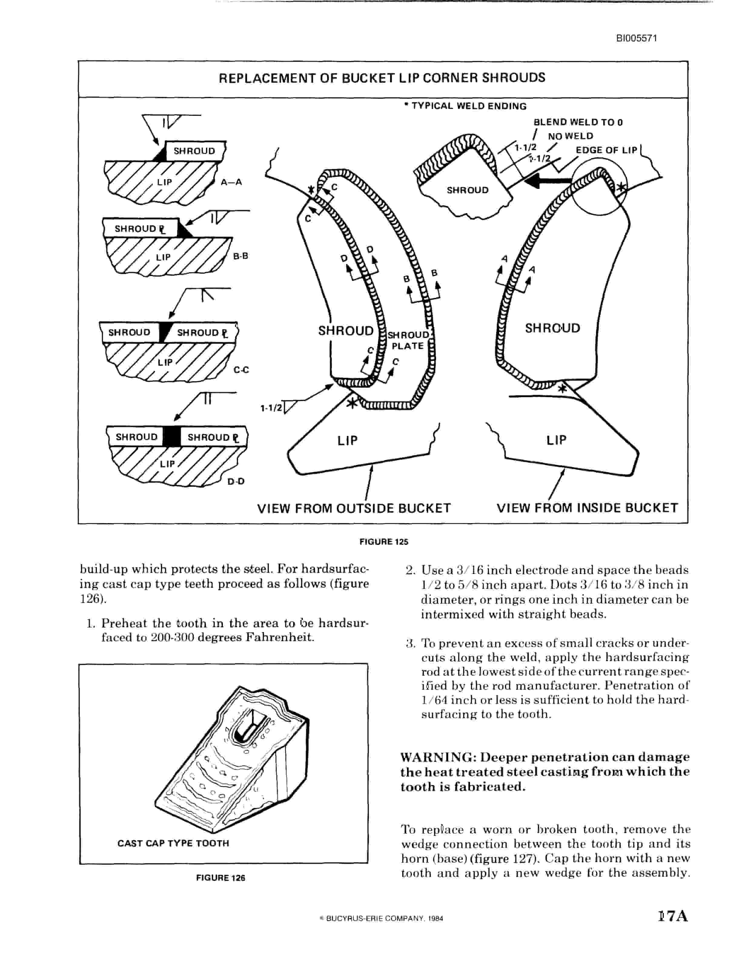 Bucyrus 1300W Walking Dragline Technical Manual BI005571-5
