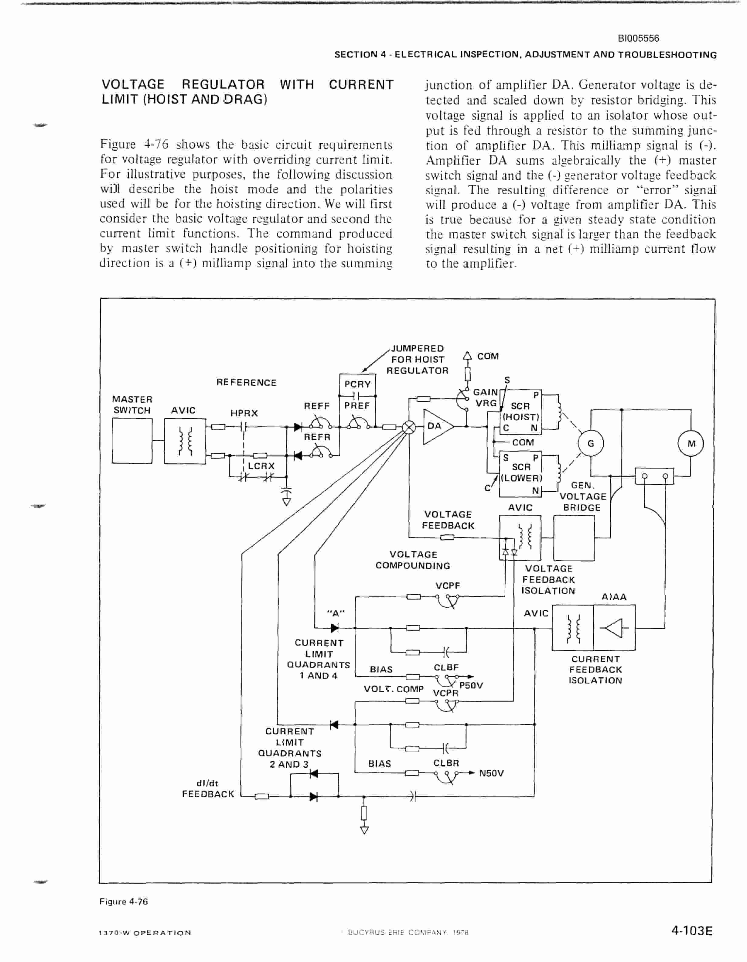 Bucyrus 1370W Walking Dragline Technical Manual BI005556-4