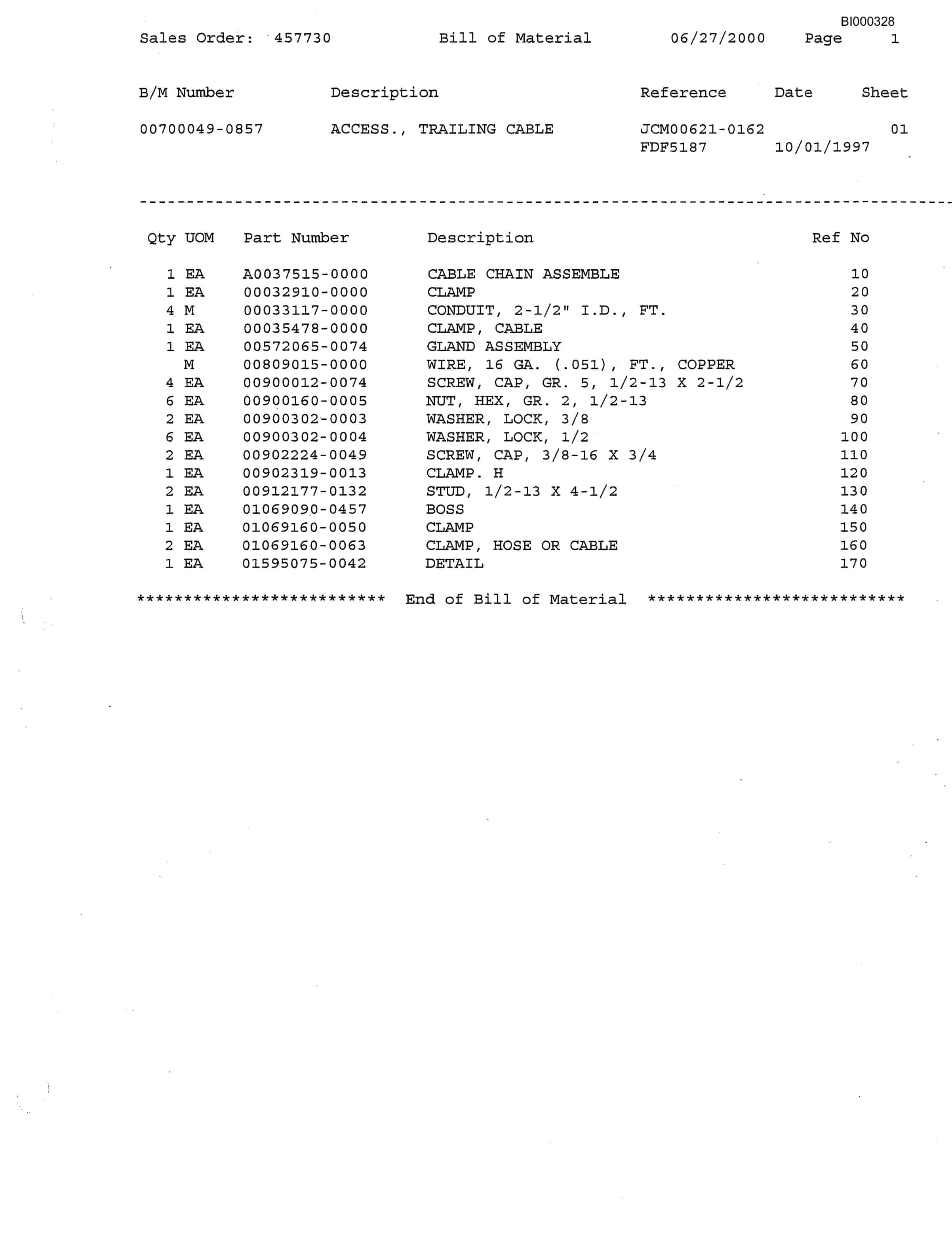 Bucyrus 14CM09-11AAX Parts Catalog BI000328-5