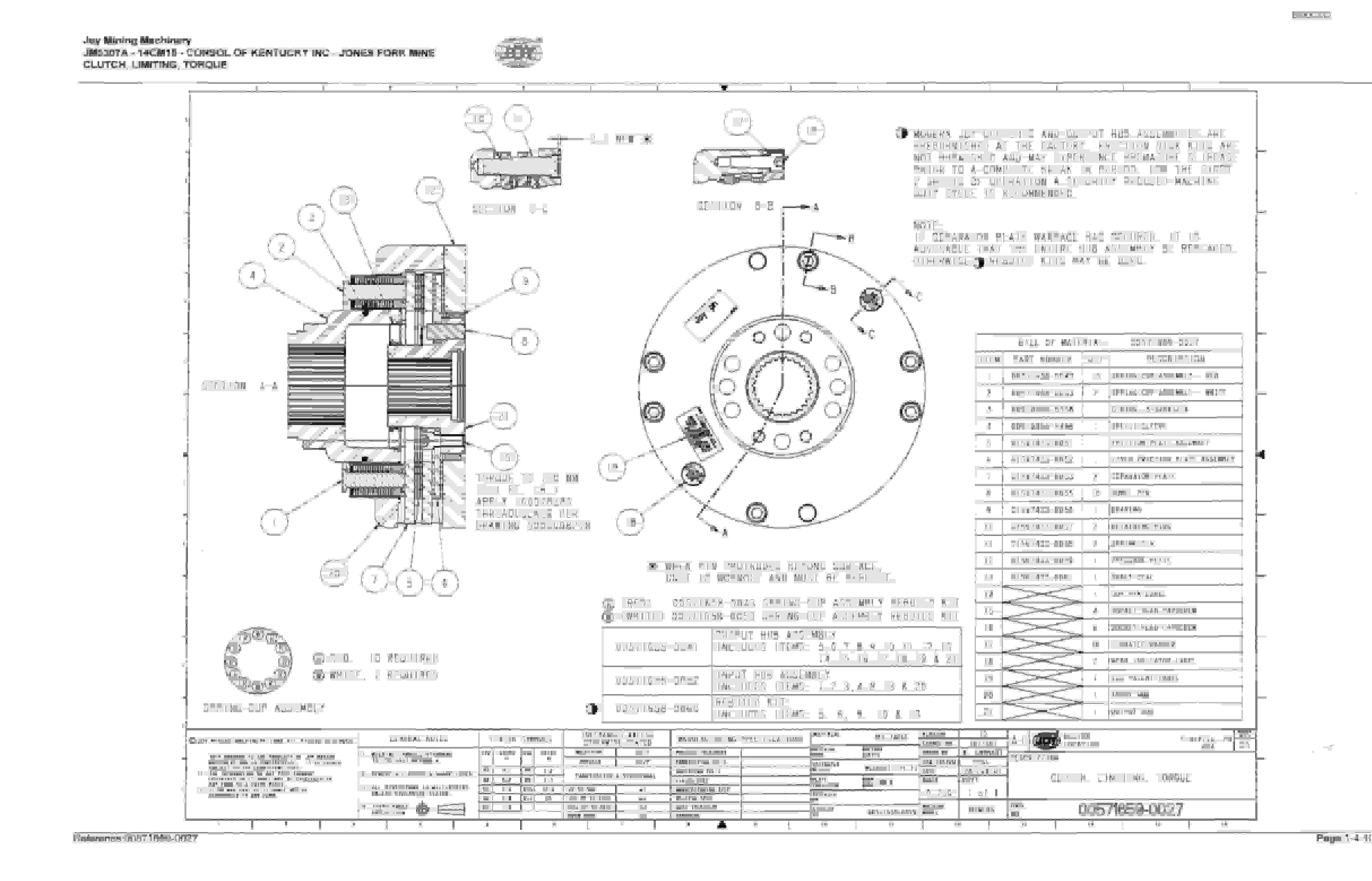 Bucyrus 14CM15-11BX Parts Catalog BI000332-2