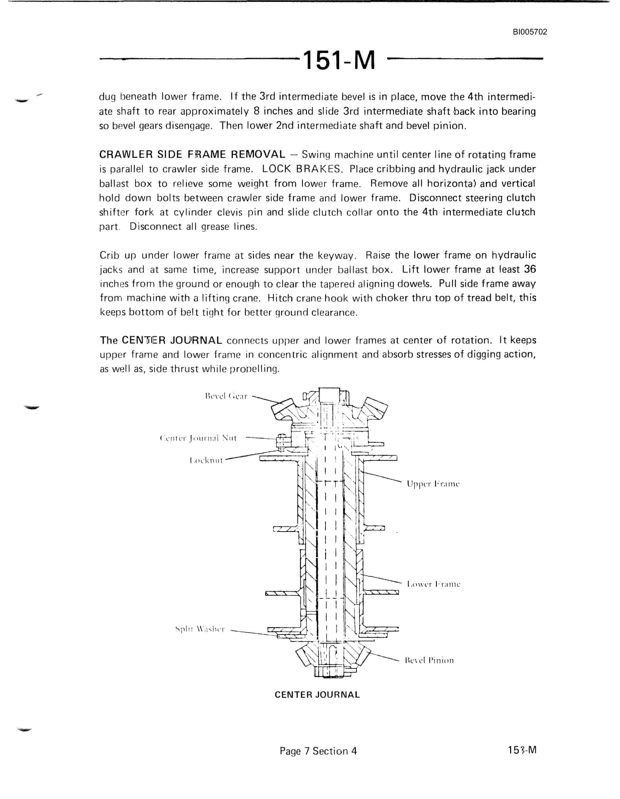 Bucyrus 151-M Shovel And Dragline Technical Manual BI005702-3