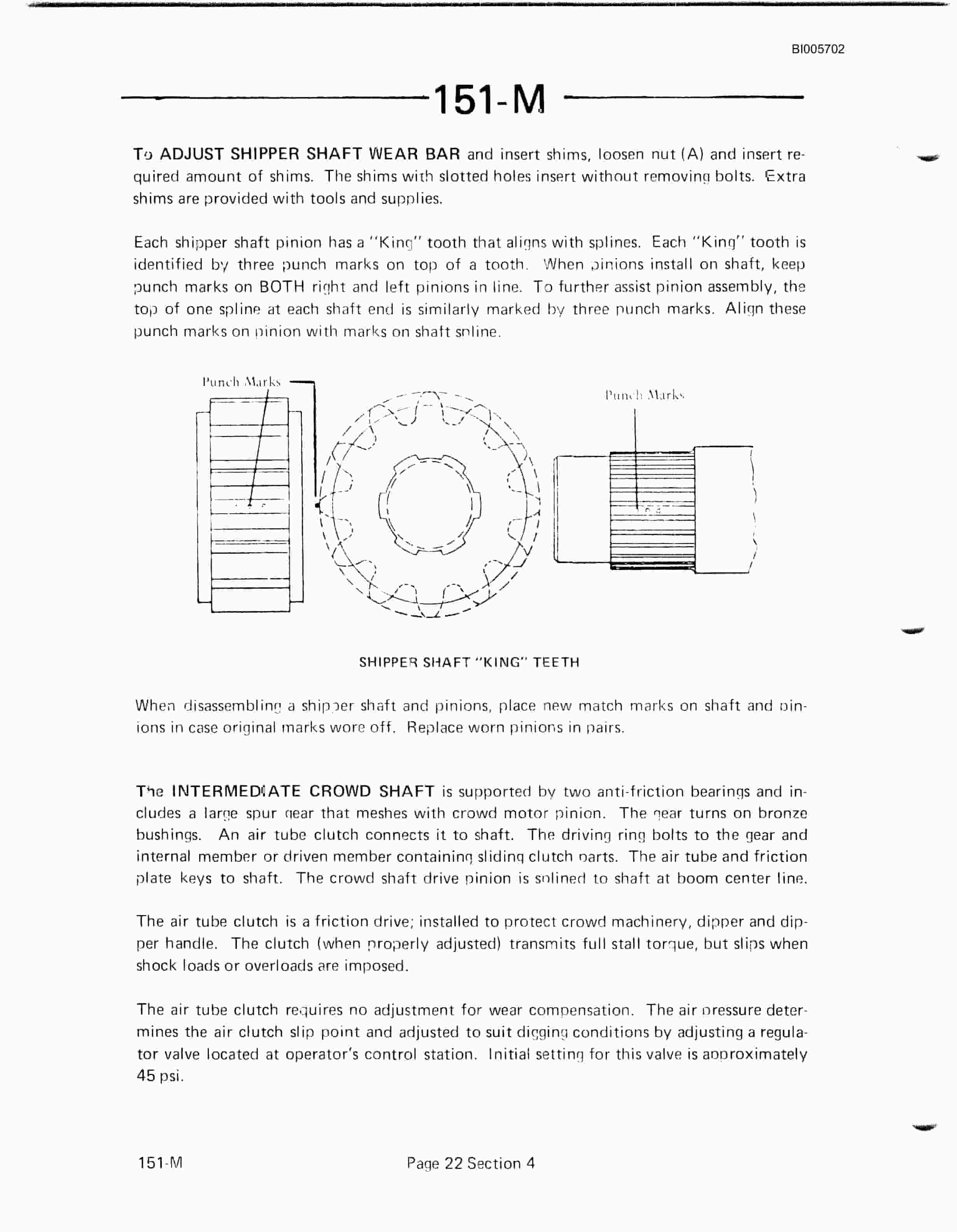 Bucyrus 151-M Shovel And Dragline Technical Manual BI005702-4