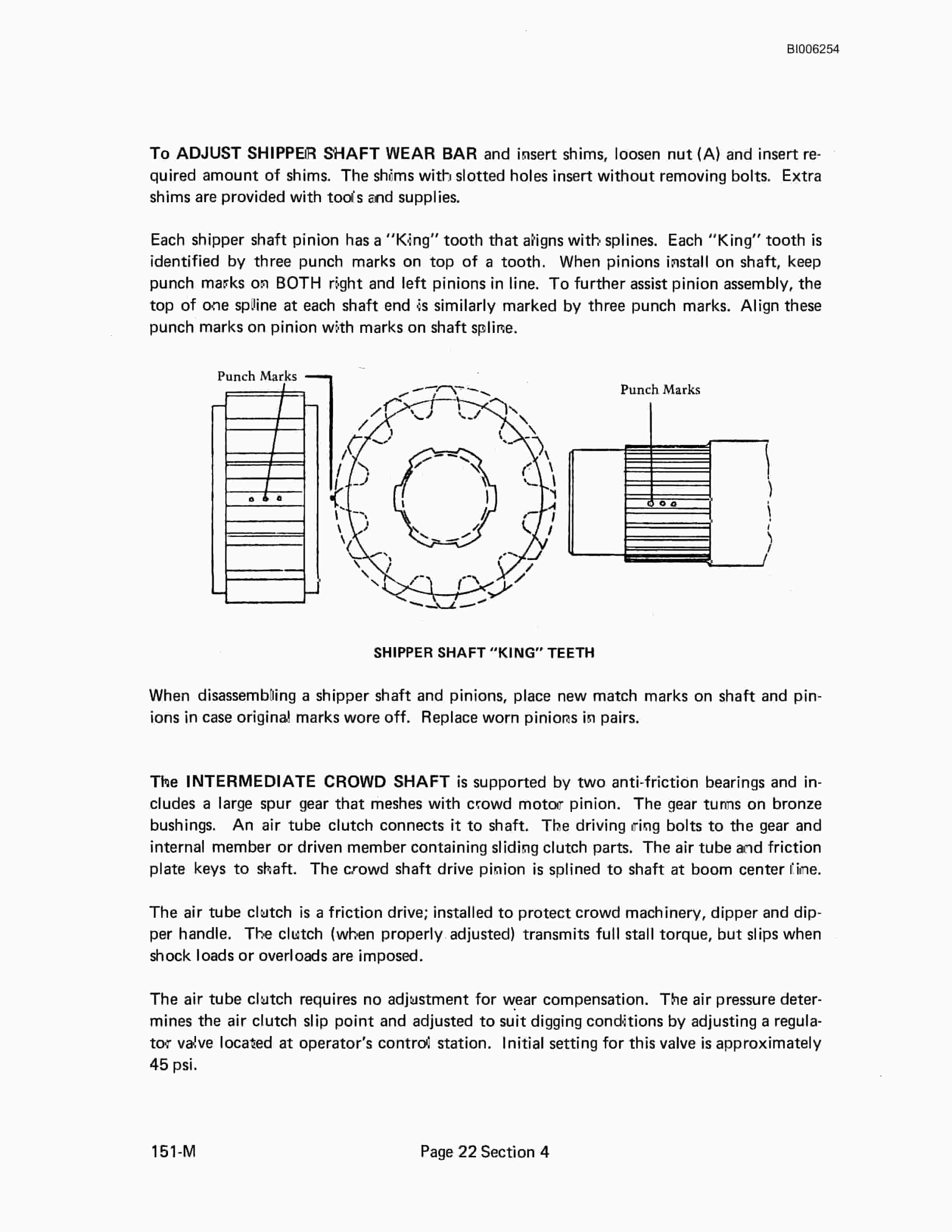Bucyrus 151-M Shovel And Dragline Technical Manual BI006254-4