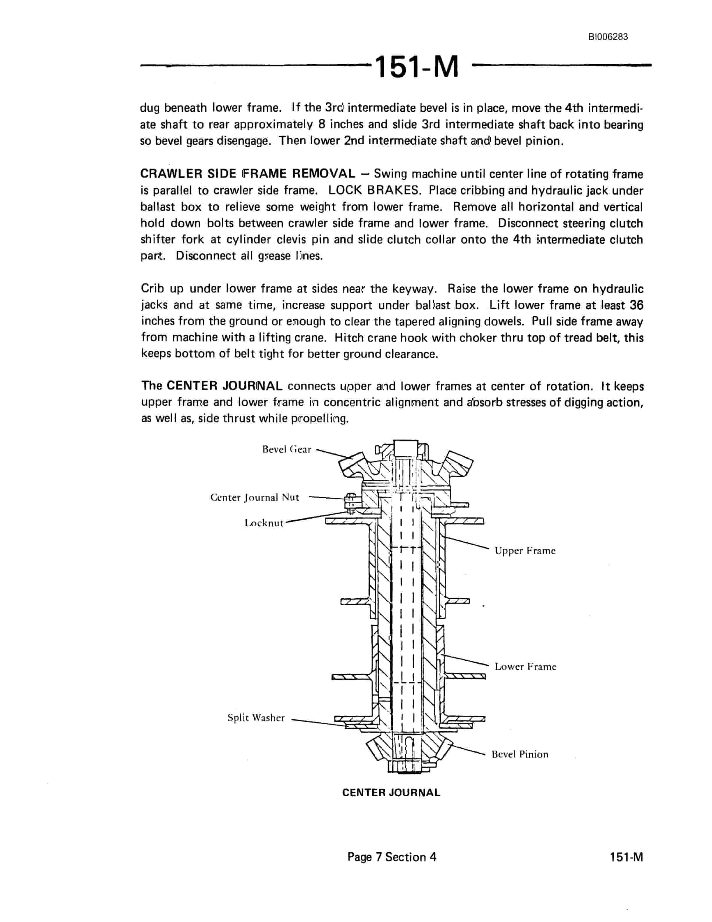 Bucyrus 151-M Shovel And Dragline Technical Manual BI006283-3