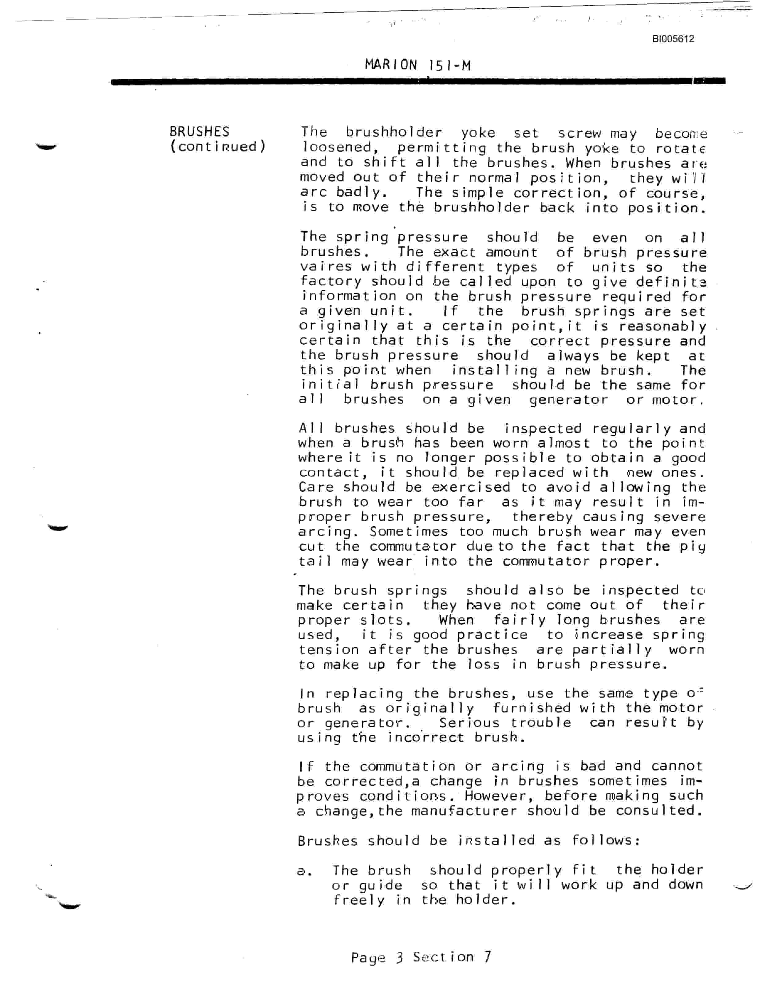 Bucyrus 151-M Technical Manual BI005612-4