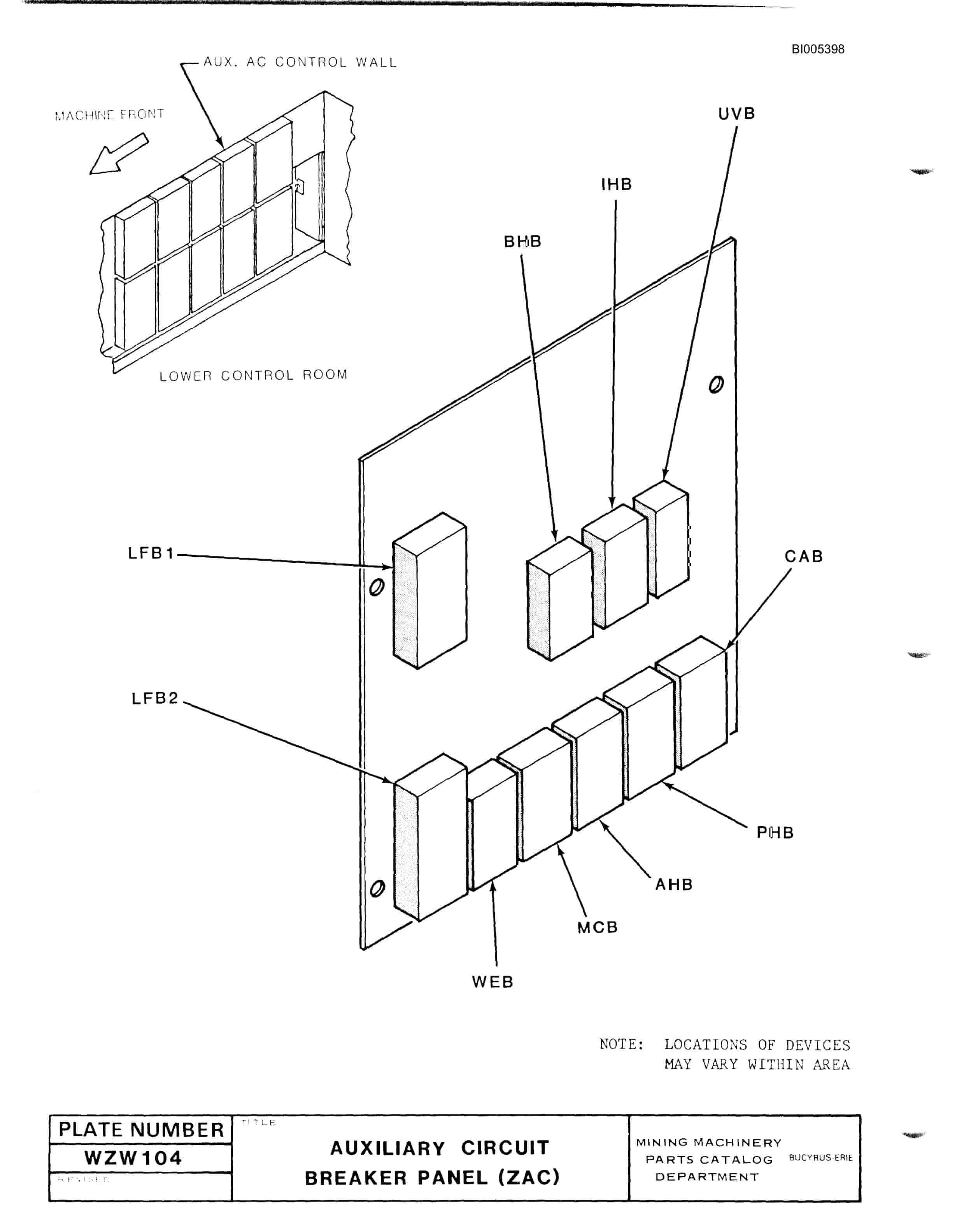 Bucyrus 1570W Dragline Parts Catalog BI005398-4