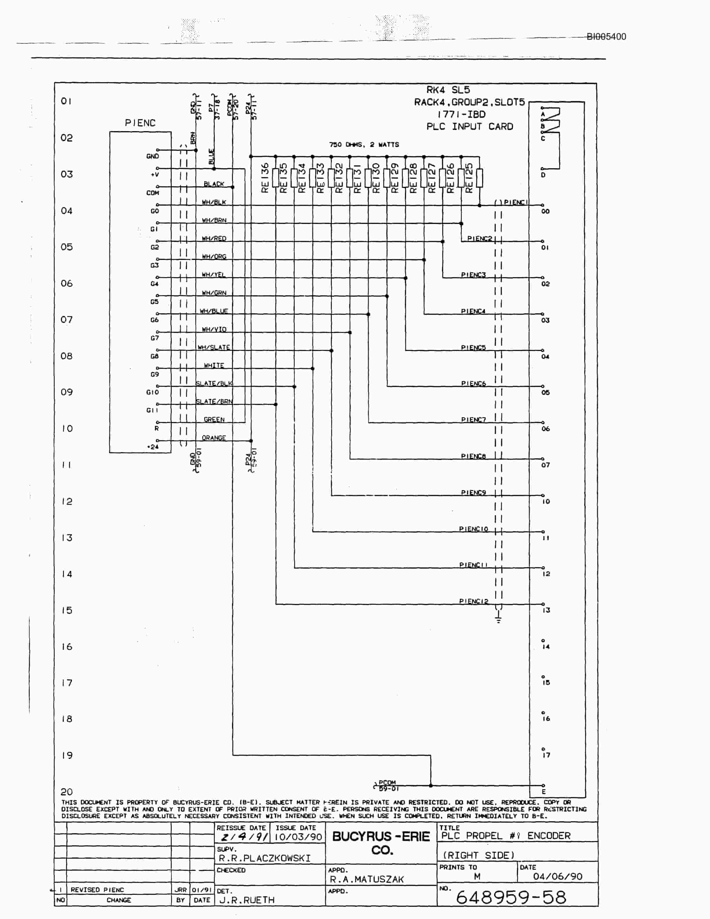 Bucyrus 1570W Parts Catalog BI005400-2