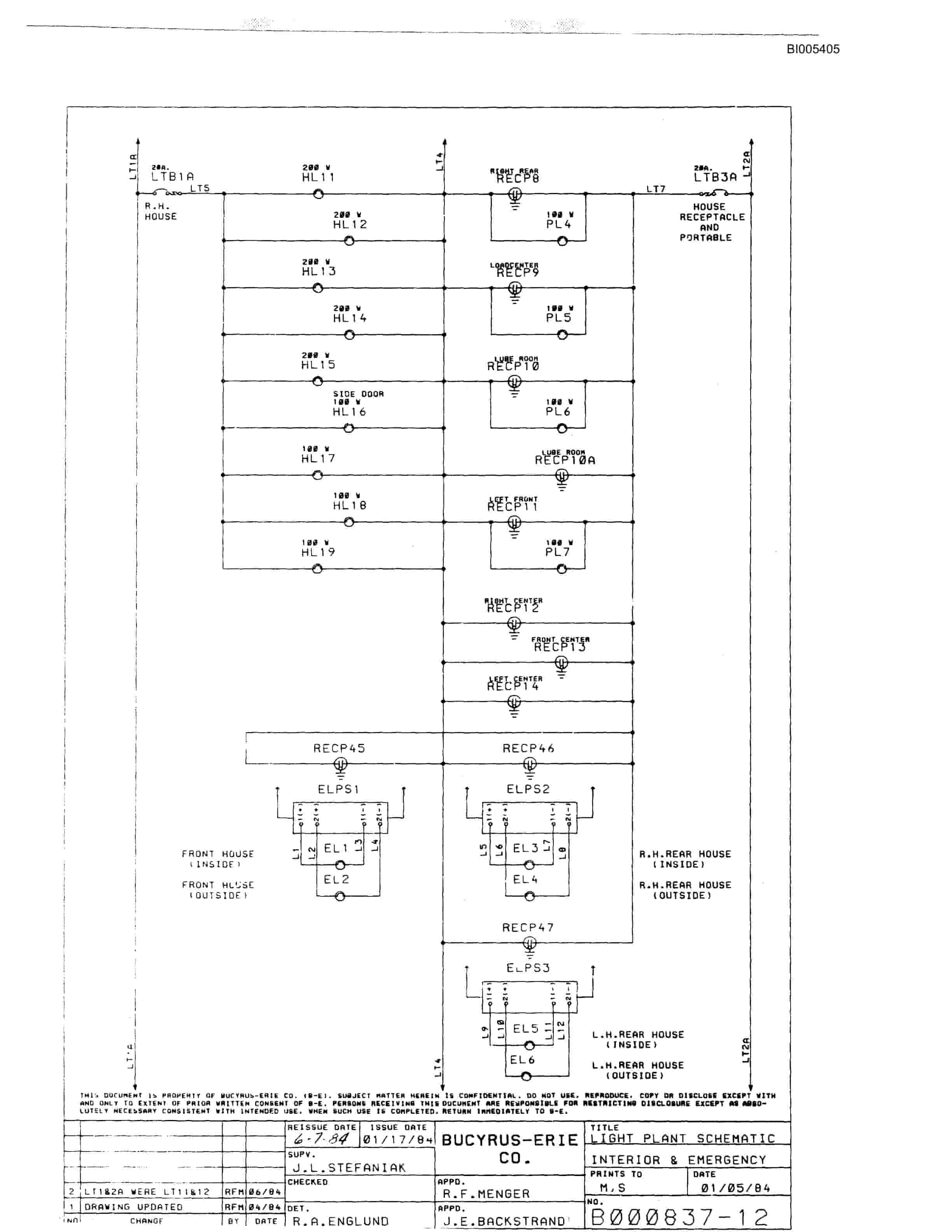 Bucyrus 1570W Parts Catalog BI005405-3