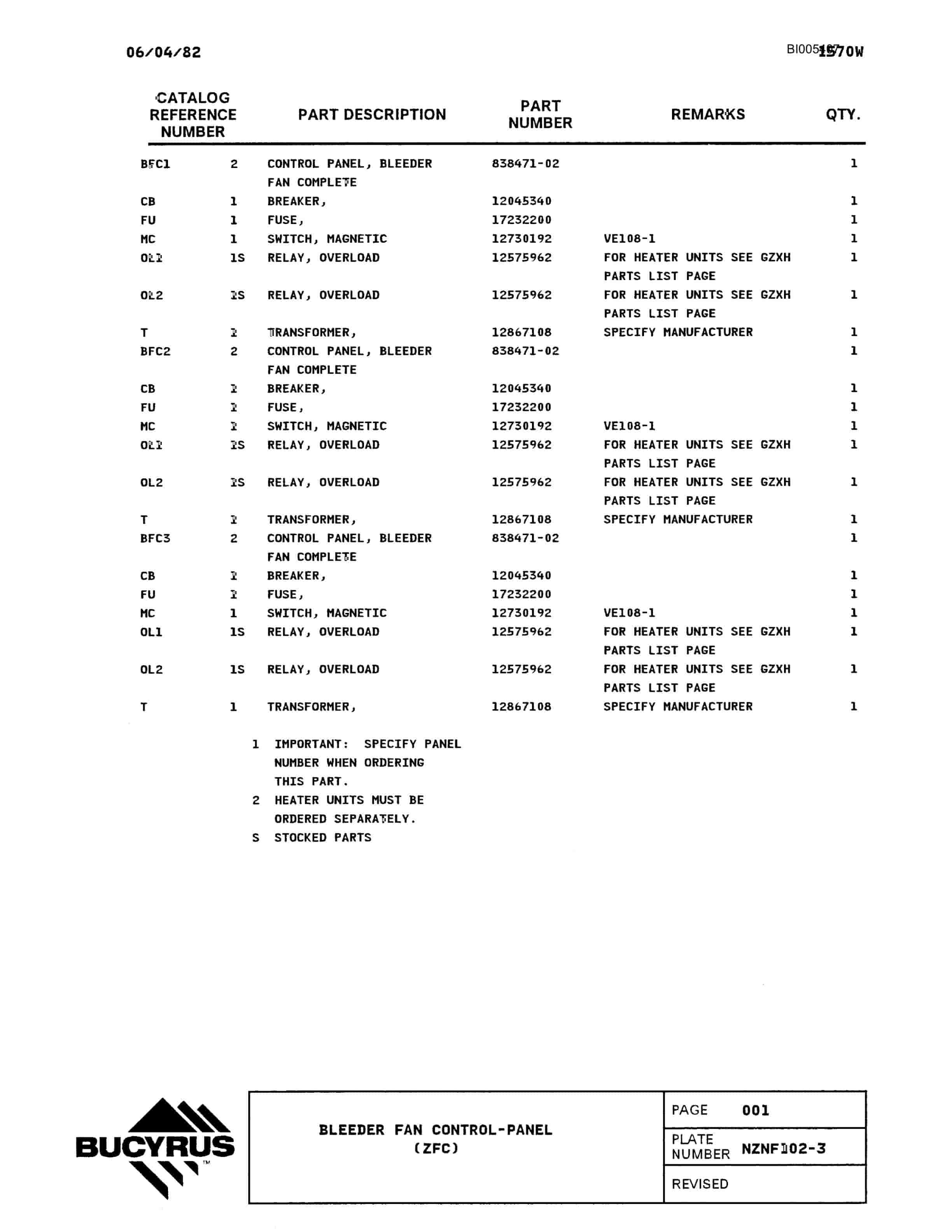 Bucyrus 1570W Technical Manual BI005407-2
