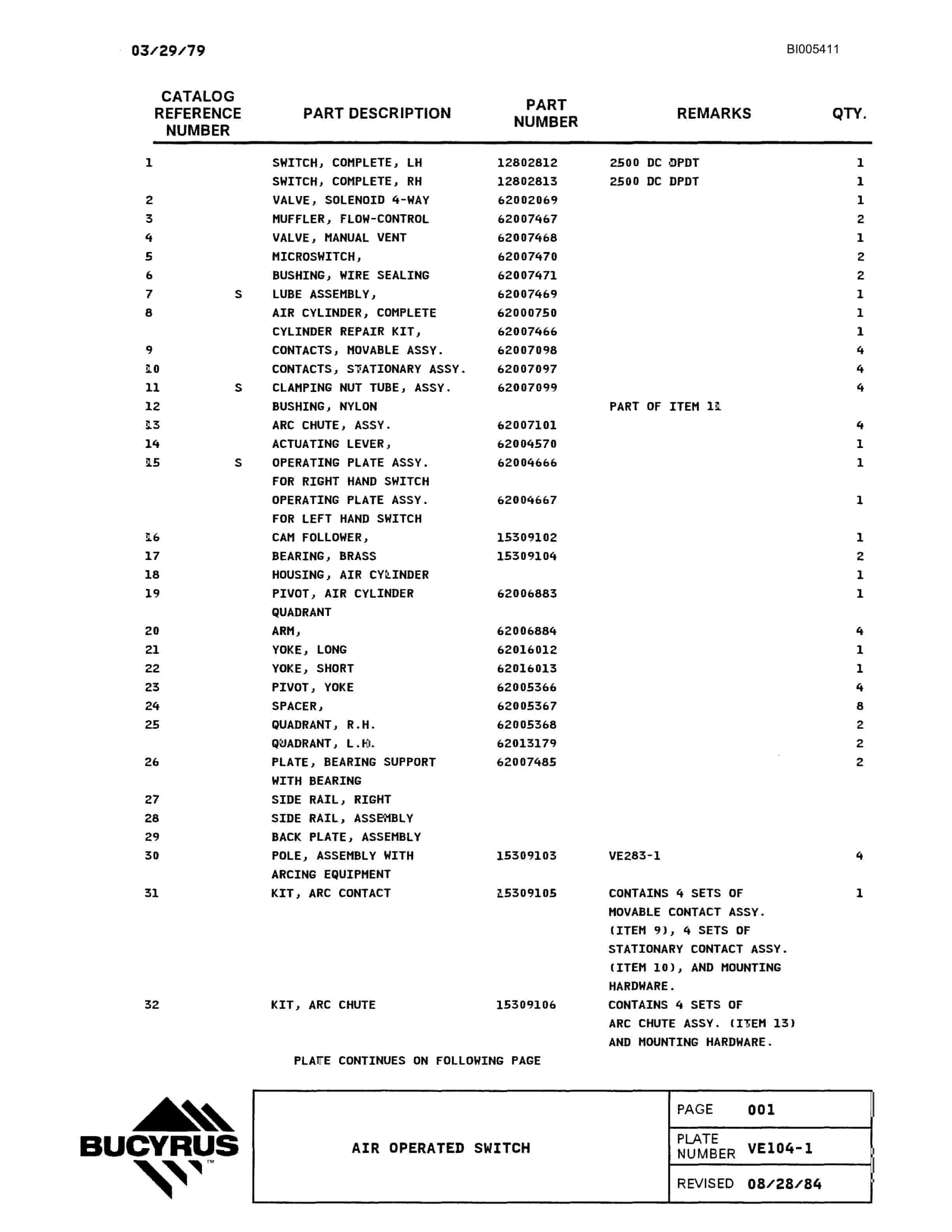 Bucyrus 1570W Technical Manual BI005411-4