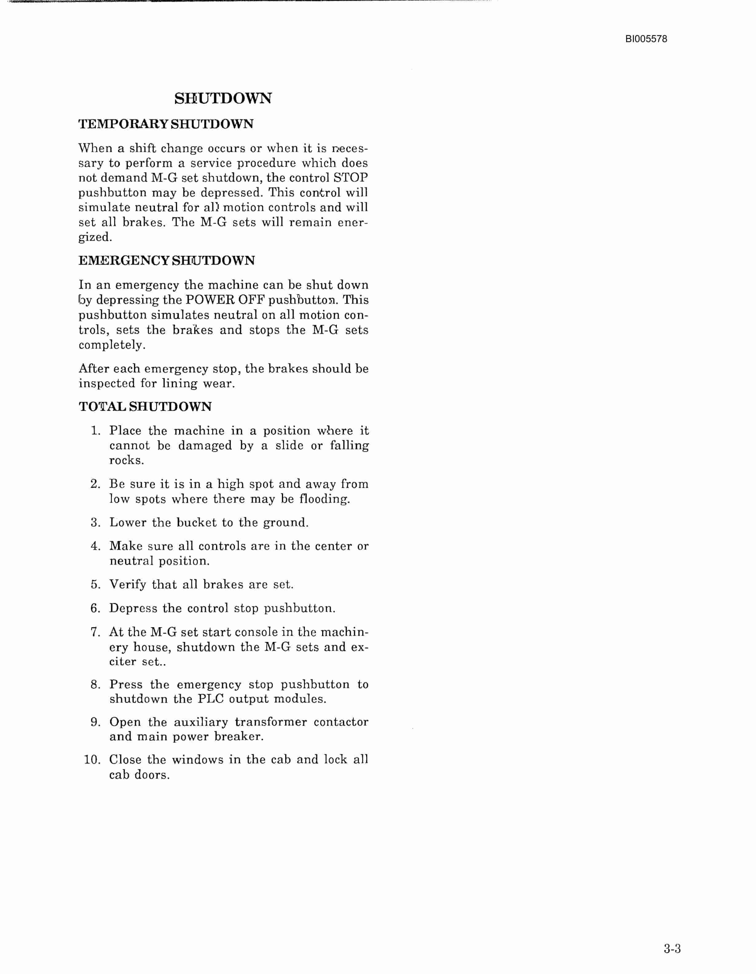 Bucyrus 1570W Walking Dragline Technical Manual BI005578-4