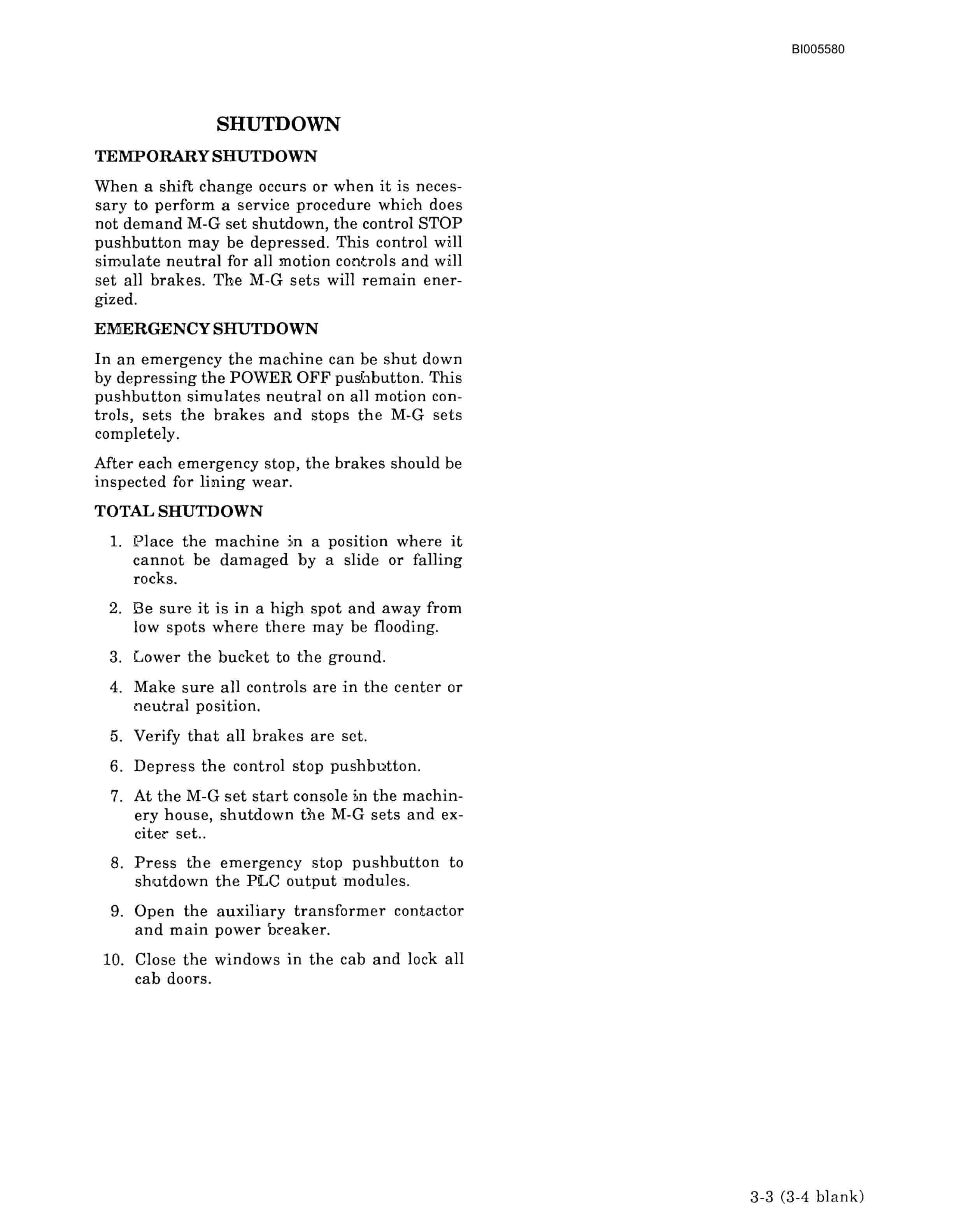 Bucyrus 1570W Walking Dragline Technical Manual BI005580-4
