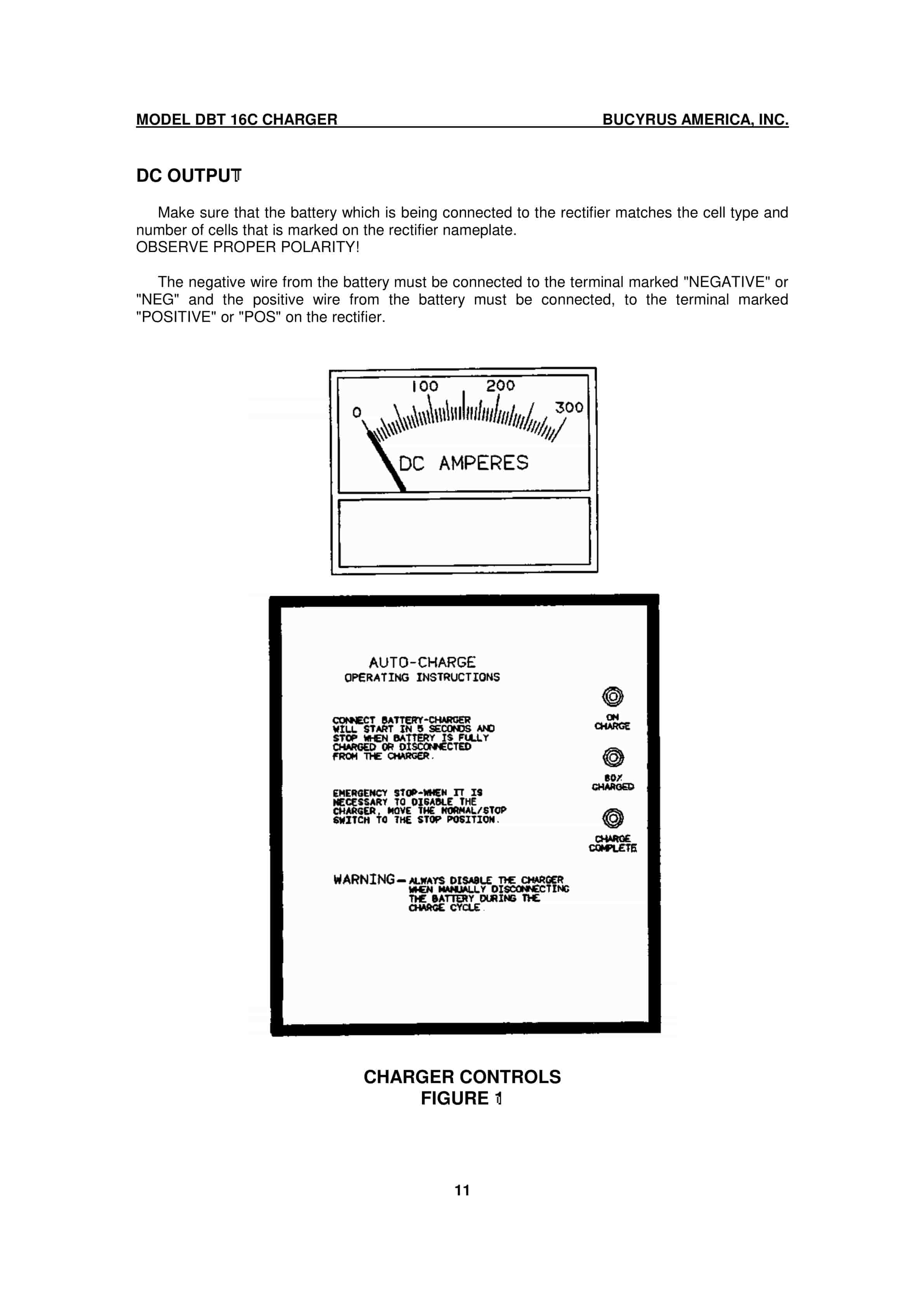 Bucyrus 16C Battery Charger Operation Manual A6474X250 3 Bucyrus 16C Battery Charger Operation Manual A6474X250 - Image 3