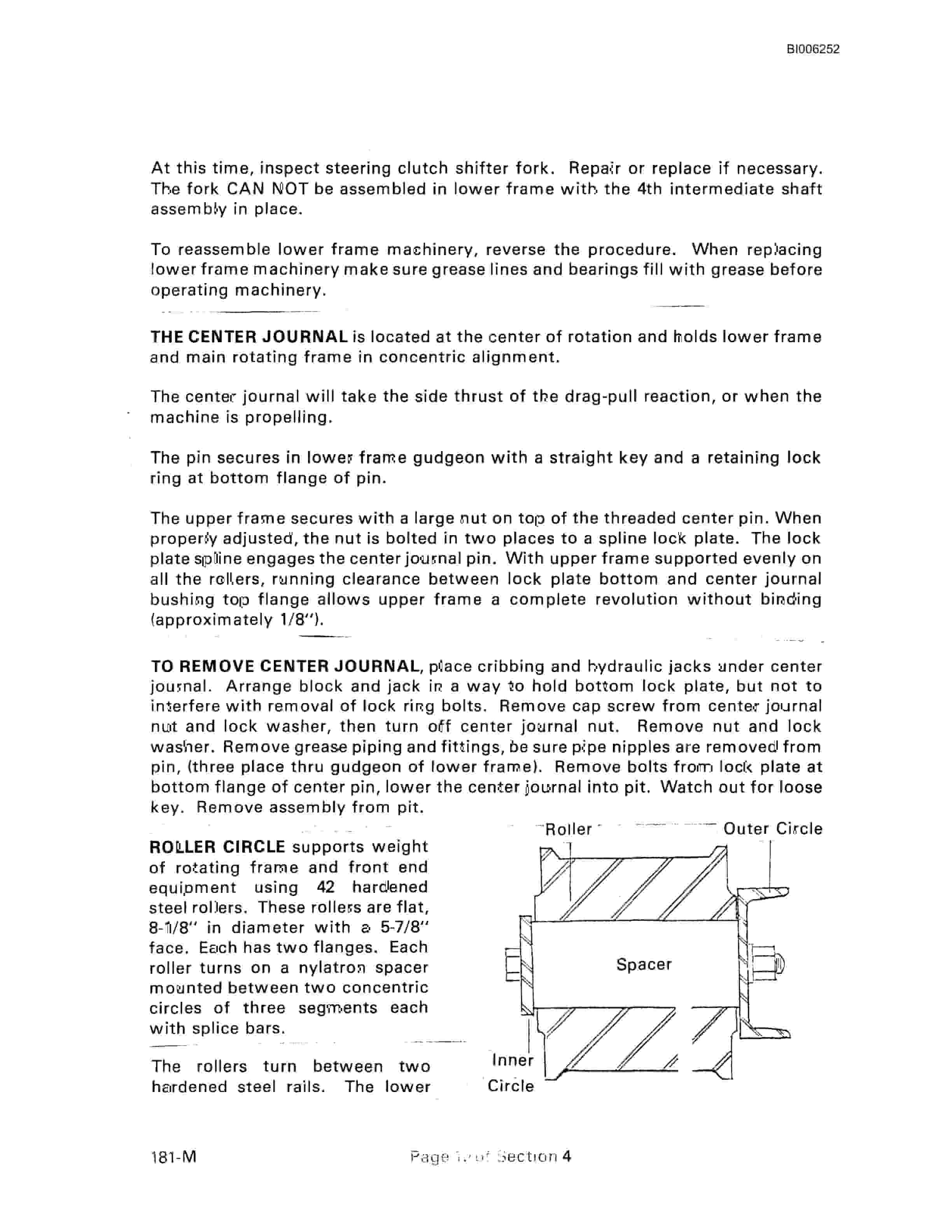 Bucyrus 181-M Shovel Technical Manual BI006252-4