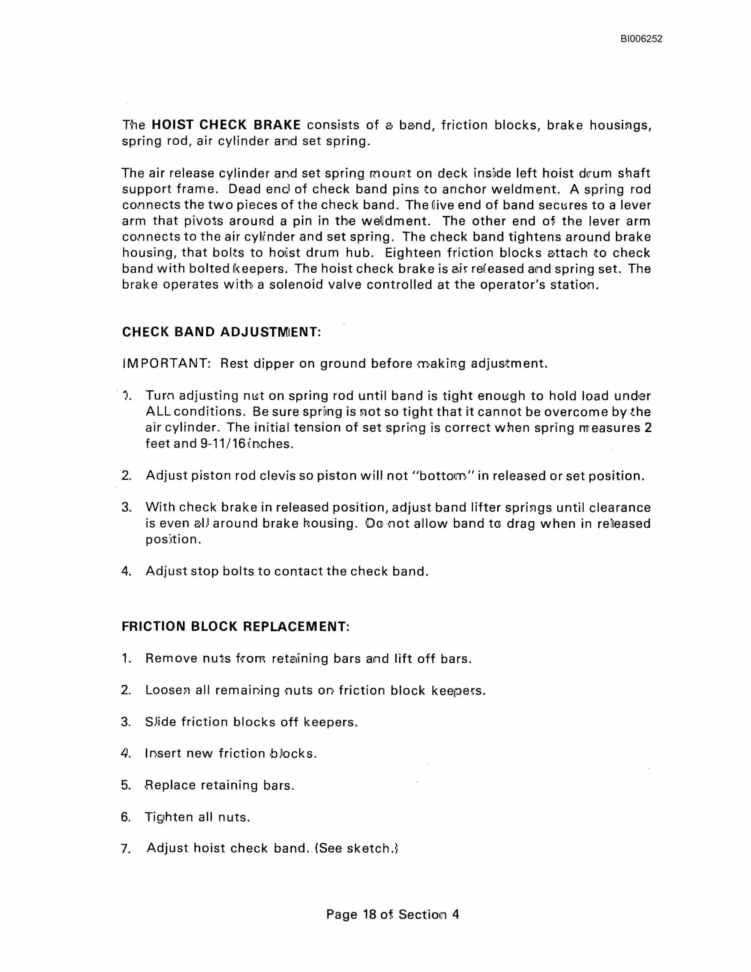 Bucyrus 181-M Shovel Technical Manual BI006252-5