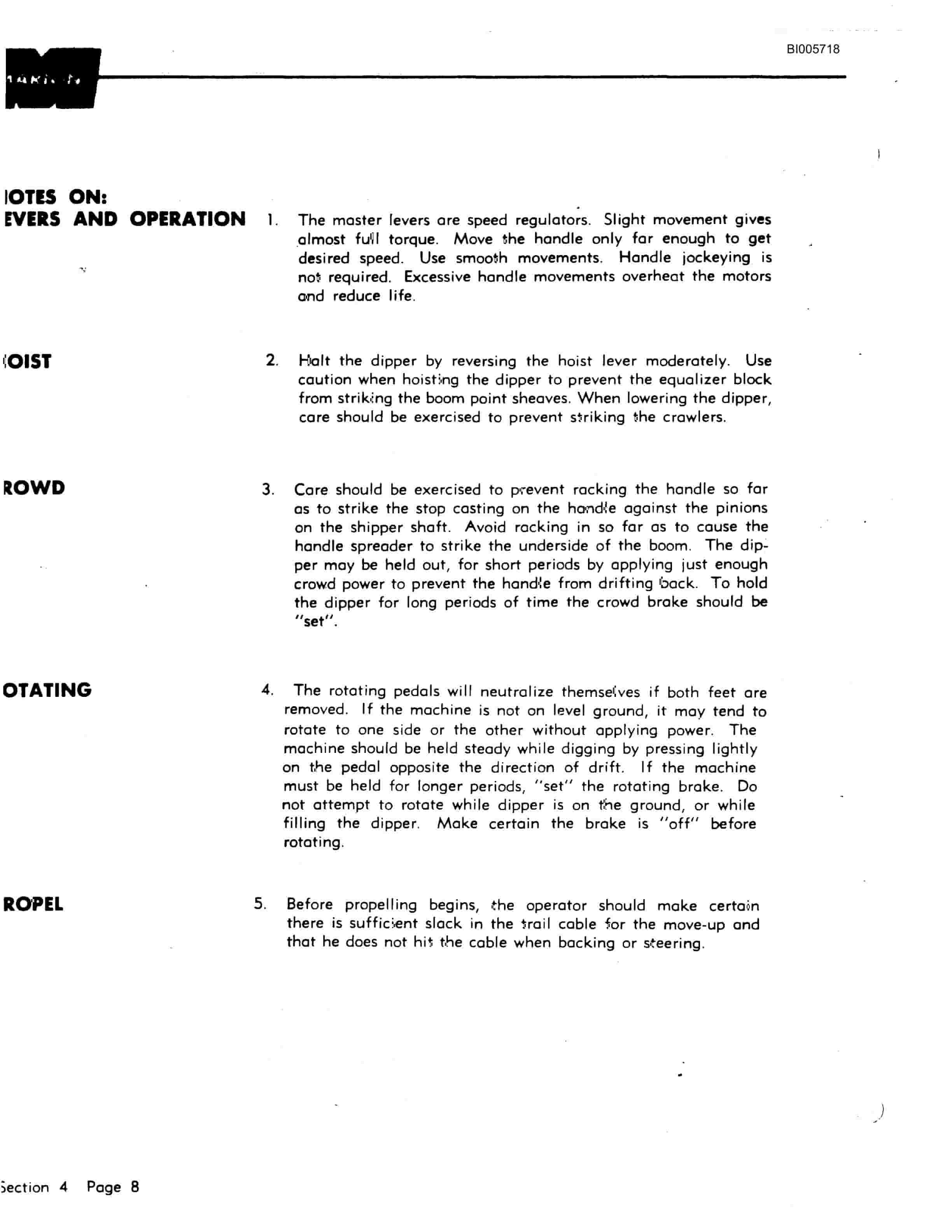 Bucyrus 182-M Shovel Technical Manual BI005718-3
