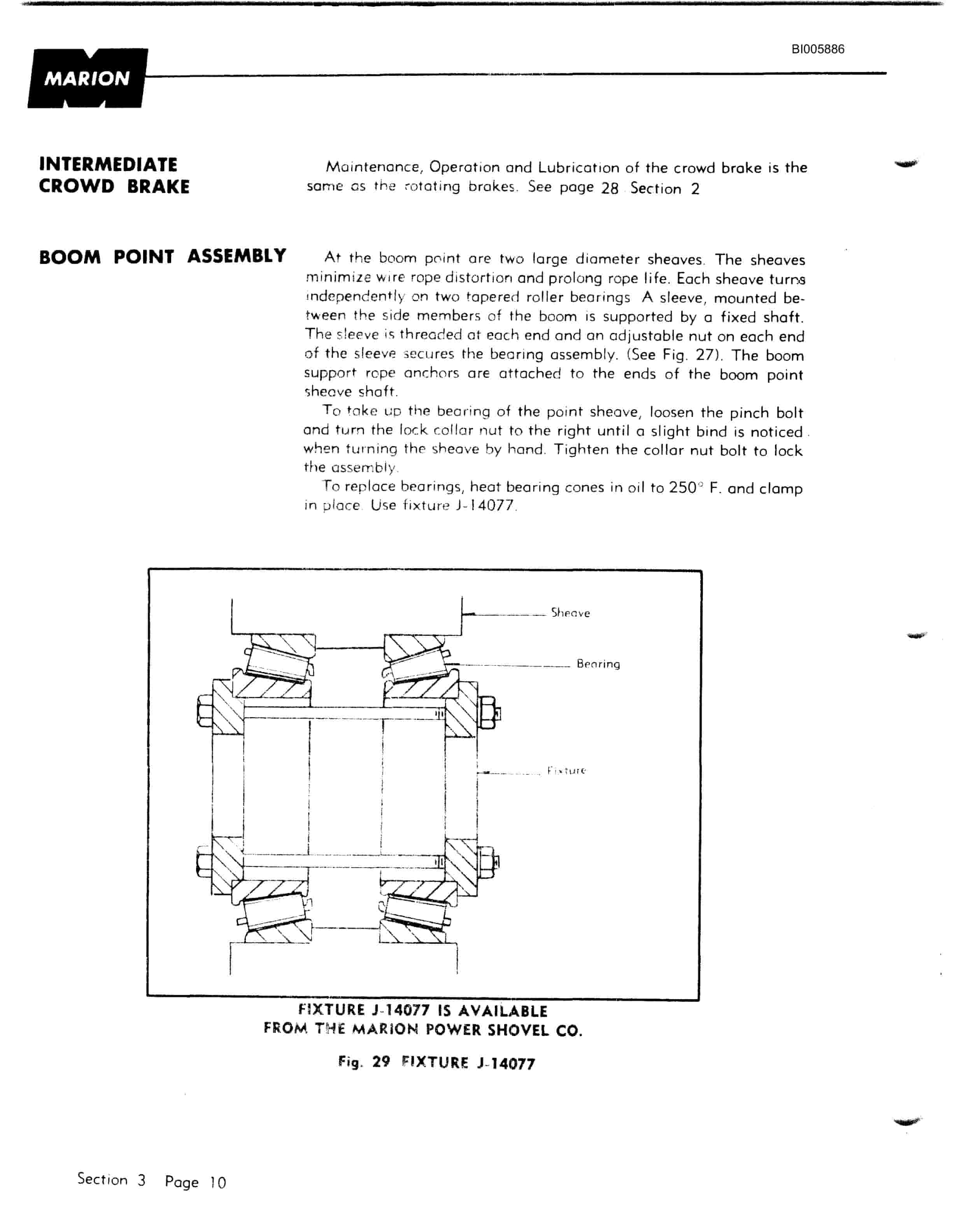 Bucyrus 182-M Shovel Technical Manual BI005886-2