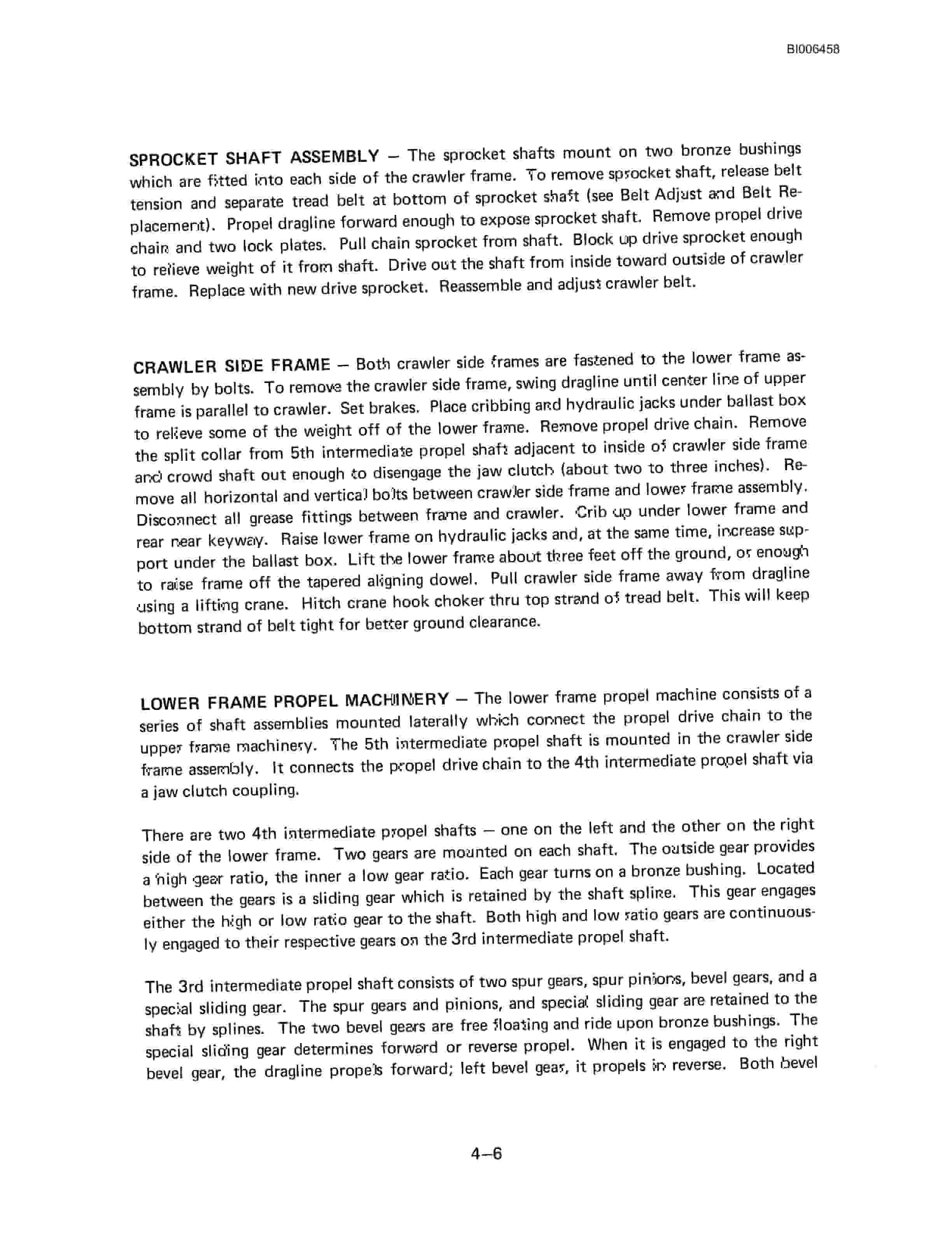 Bucyrus 184-M Dragline Technical Manual BI006458-2
