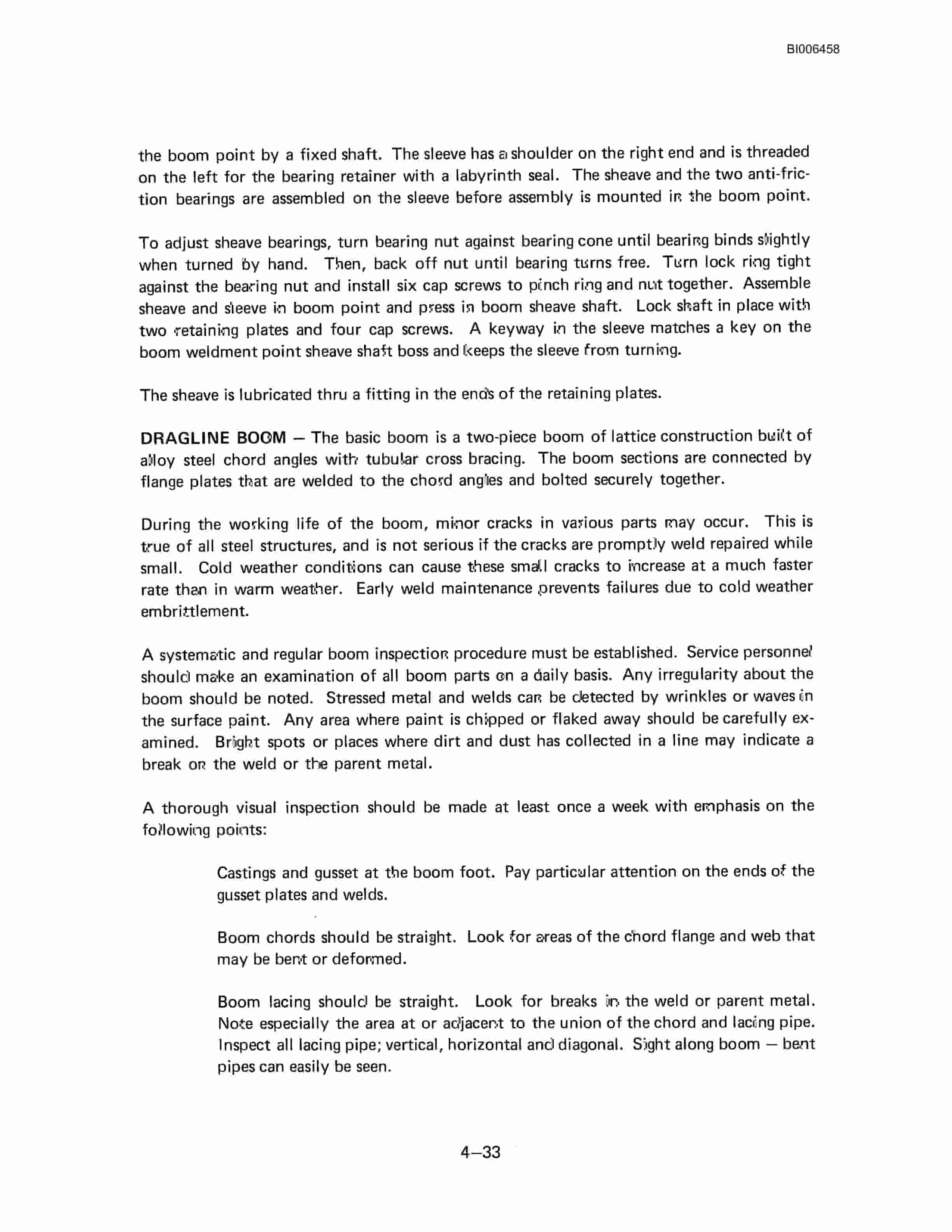 Bucyrus 184-M Dragline Technical Manual BI006458-3