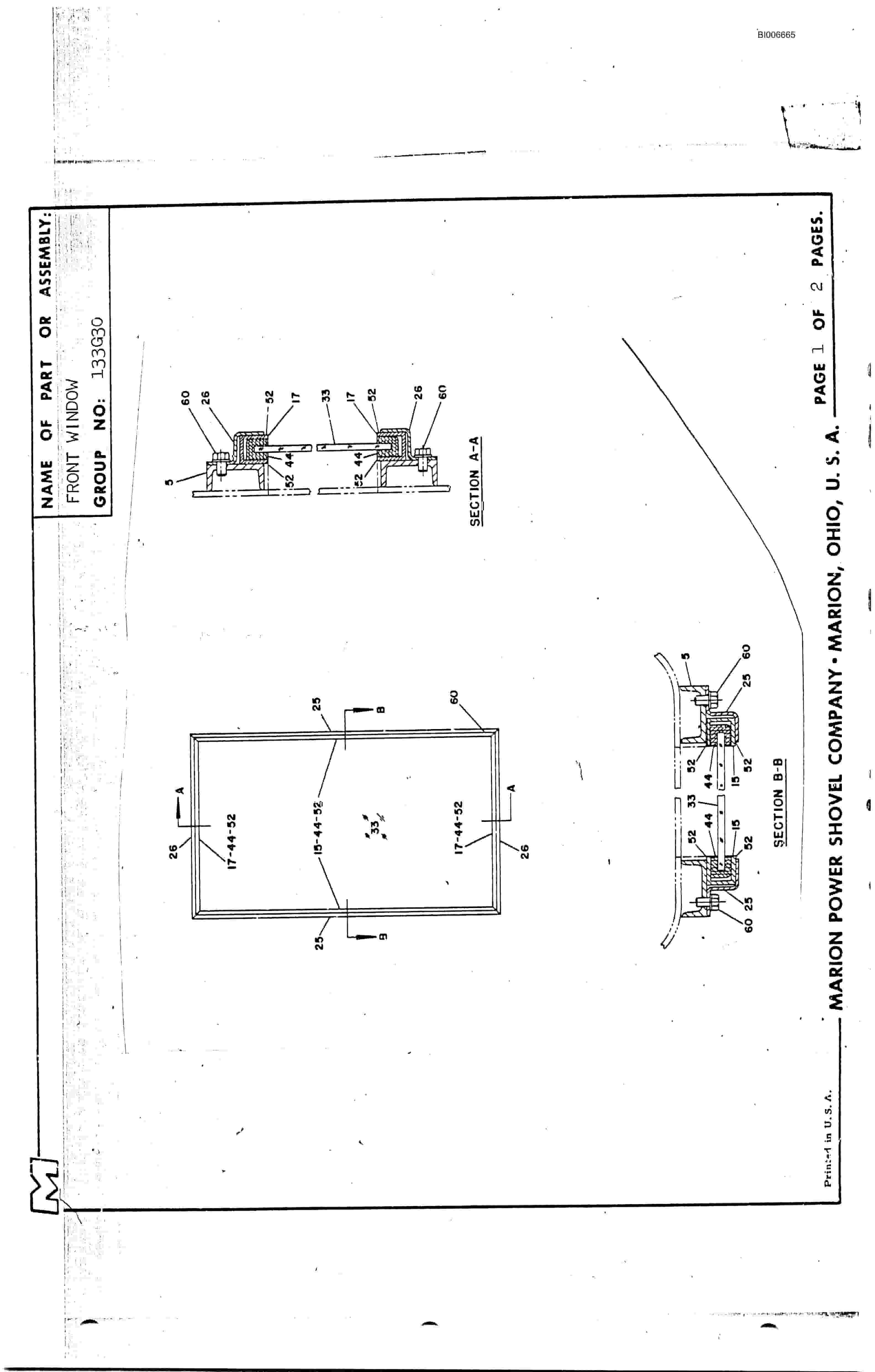 Bucyrus 195M Parts Catalog BI006665-2