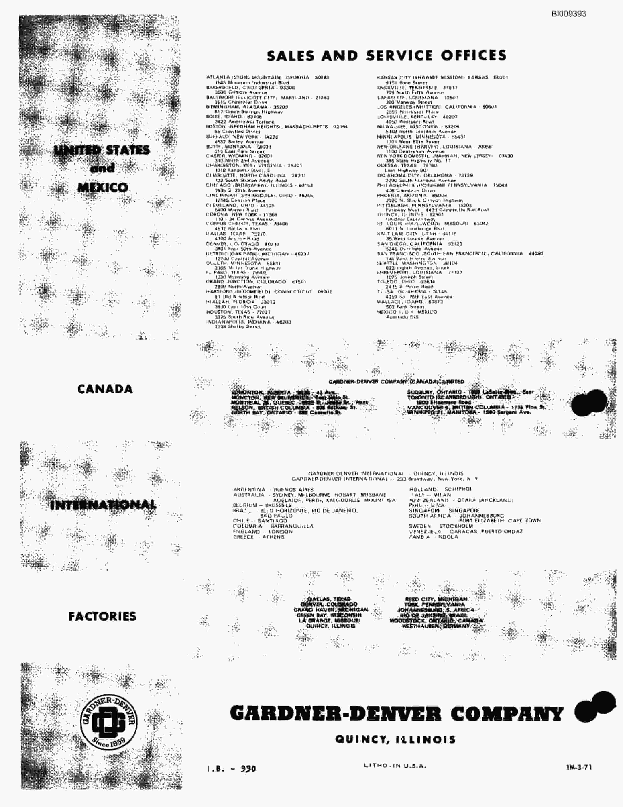 Bucyrus 2 Boom Air Driven Jumbo Parts Catalog BI009393-2