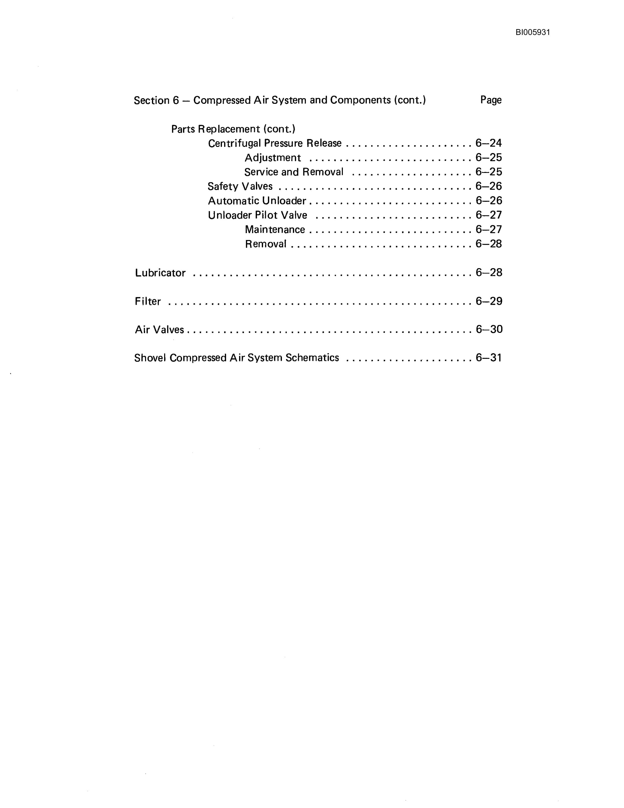 Bucyrus 201-M Electric Shovel Technical Manual BI005931-3