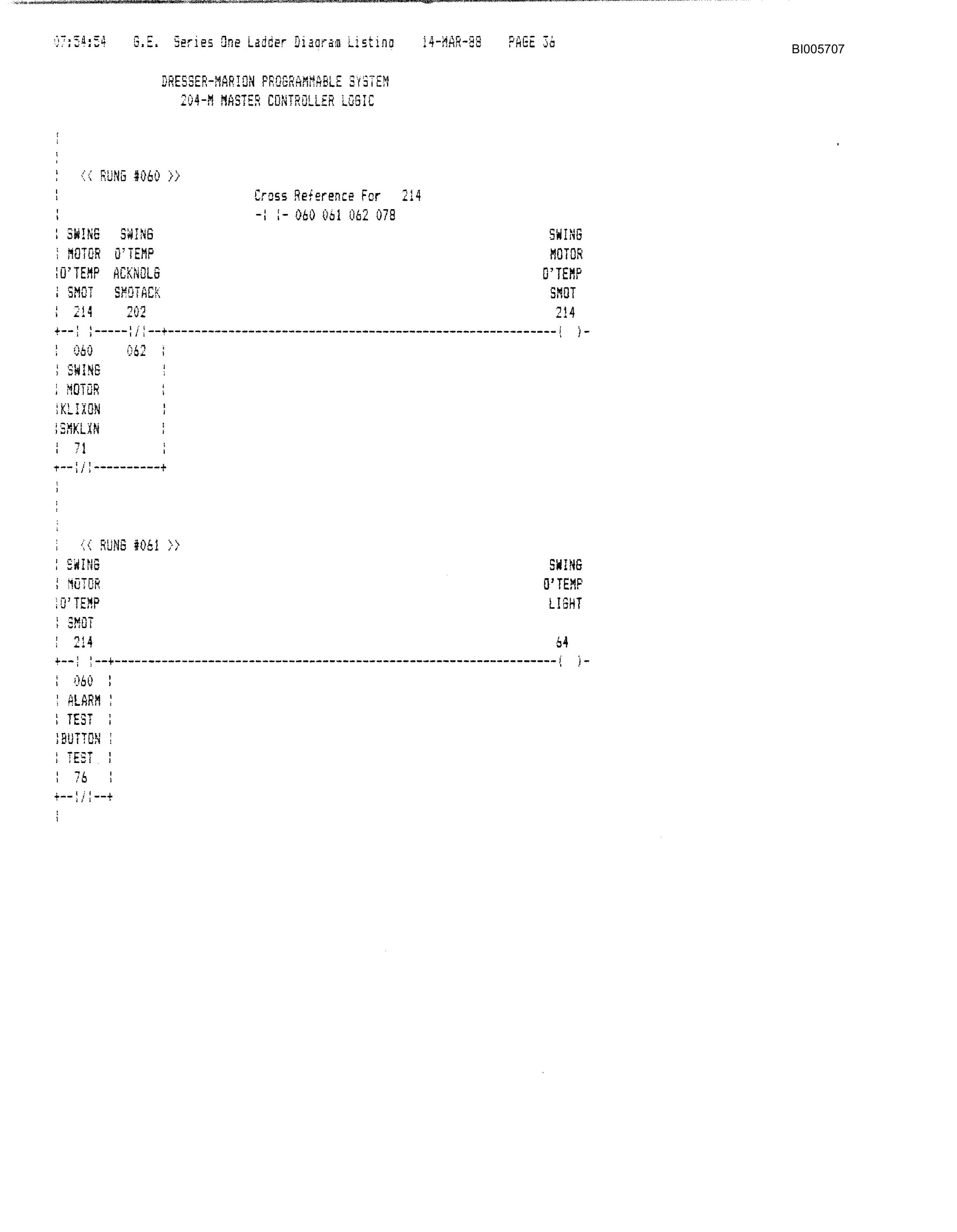 Bucyrus 204-M Shovel Control And Fault Annunciation Technical Manual BI005707-3