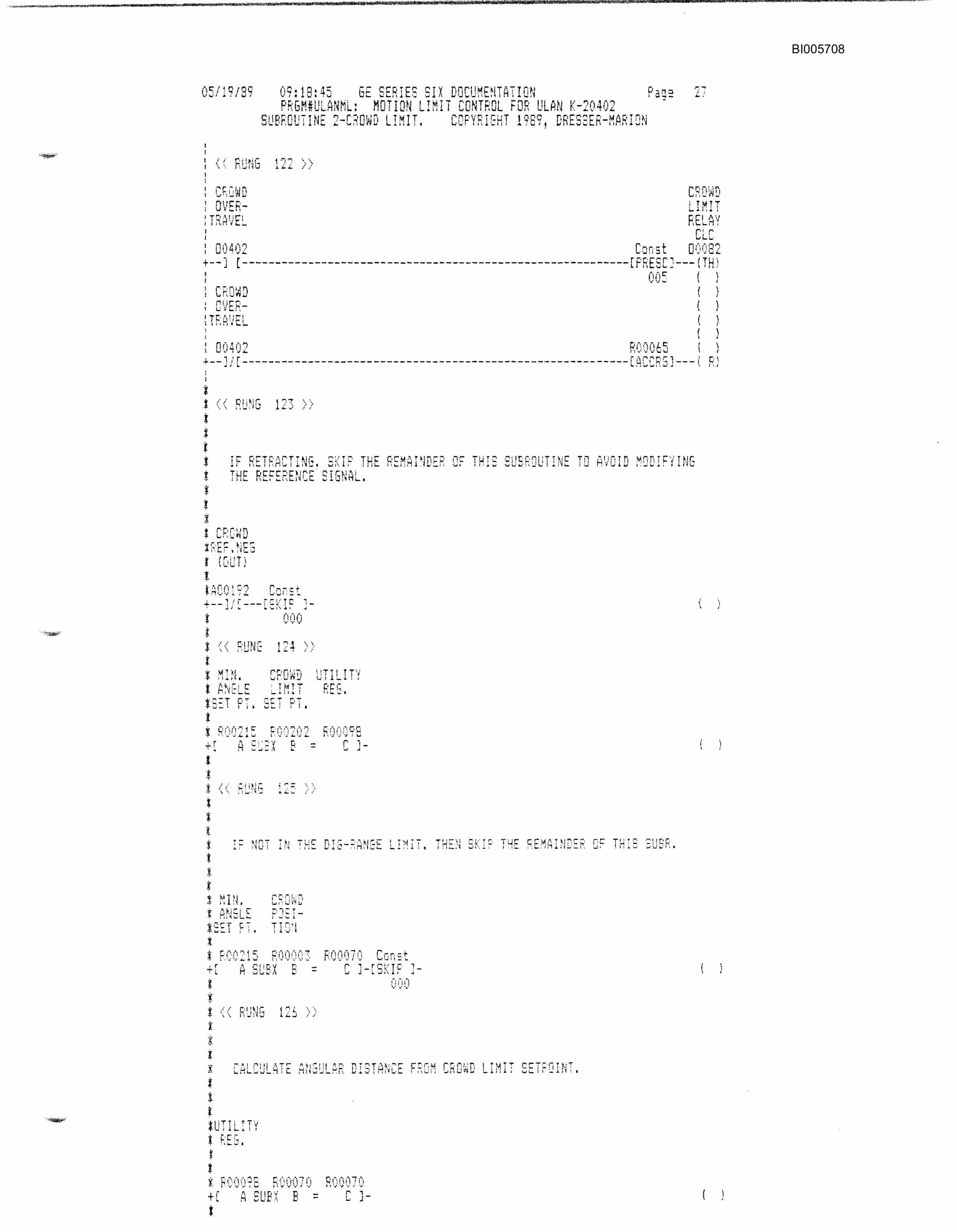 Bucyrus 204-M Shovel Control Technical Manual BI005708-4